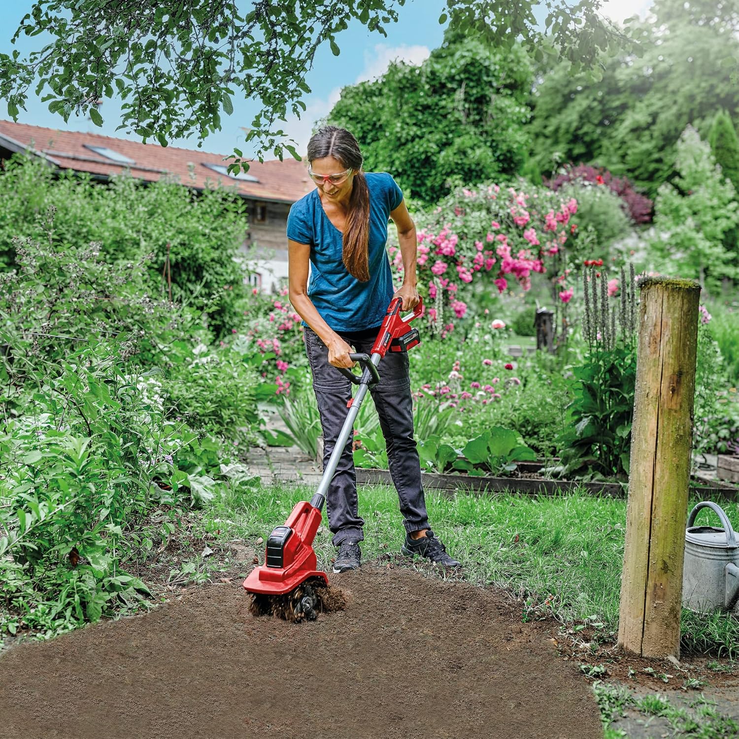 Einhell Motozappa a Batteria 18V - Rosso/Nero - immagine 4