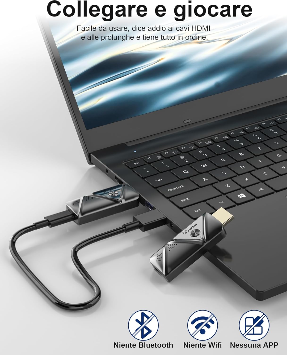 Trasmettitore e Ricevitore Wireless HDMI 4K - immagine 3