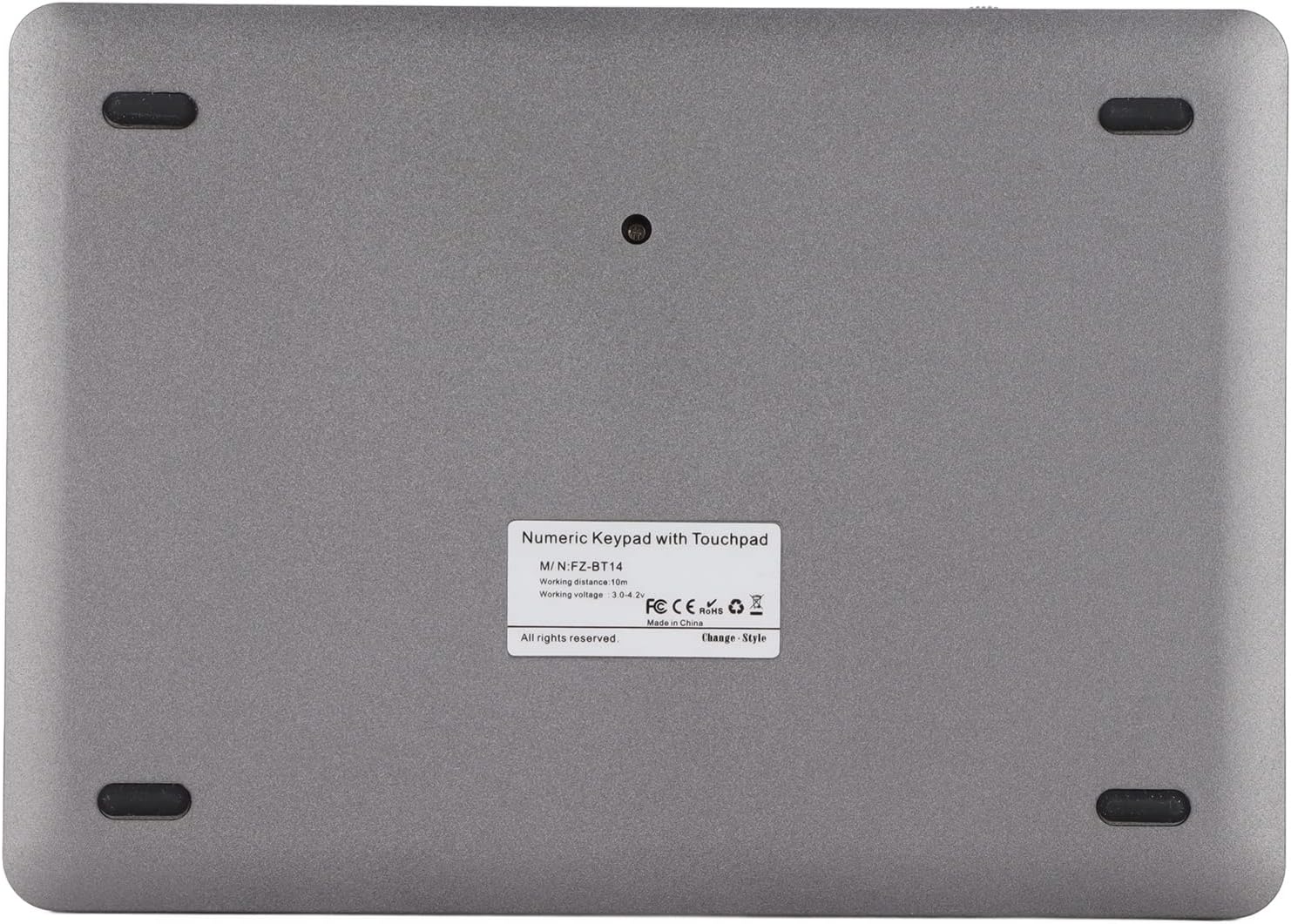 Tastierino Numerico Wireless 2 in 1 con Touchpad, Grigio - immagine 6