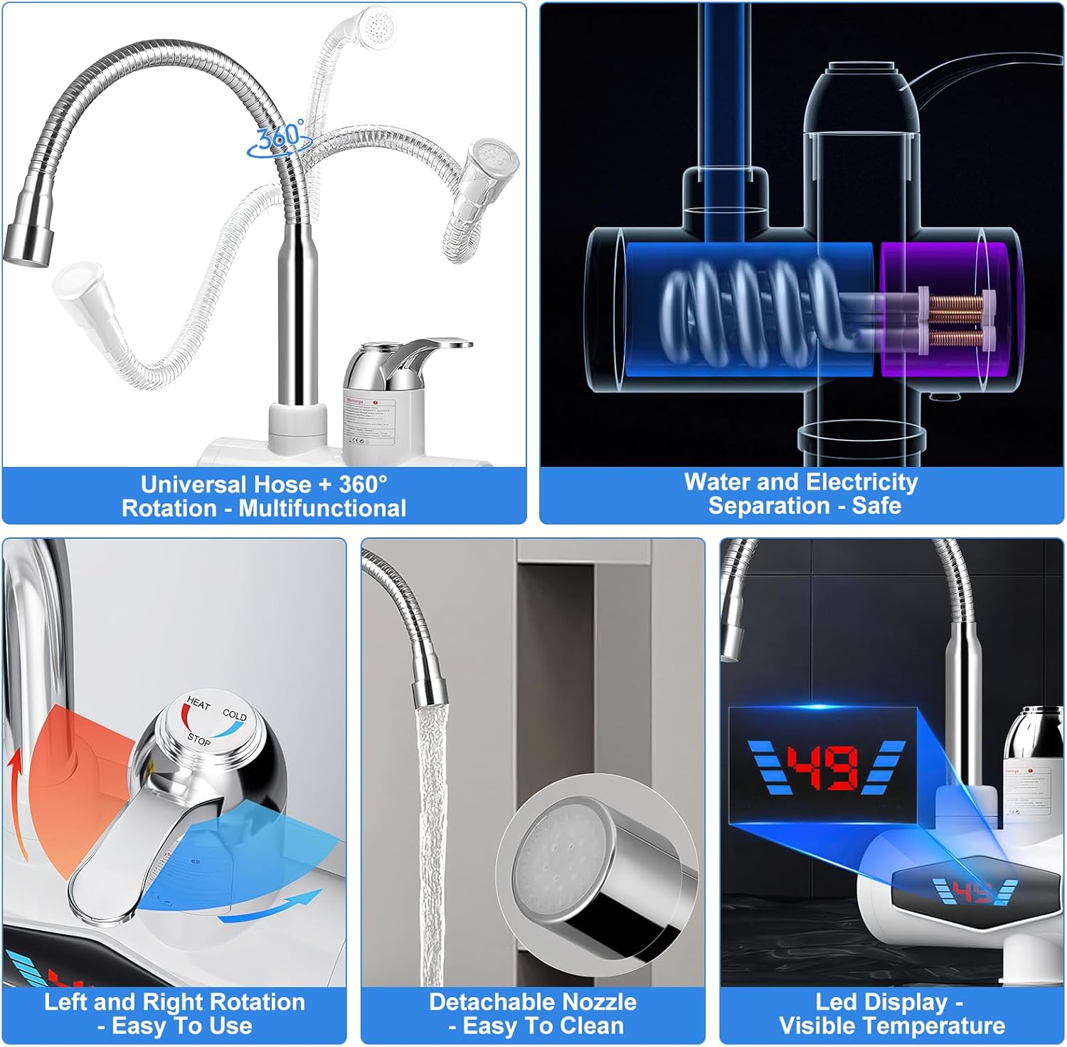 Comeder Rubinetto Miscelatore Elettrico con Display LCD - immagine 3