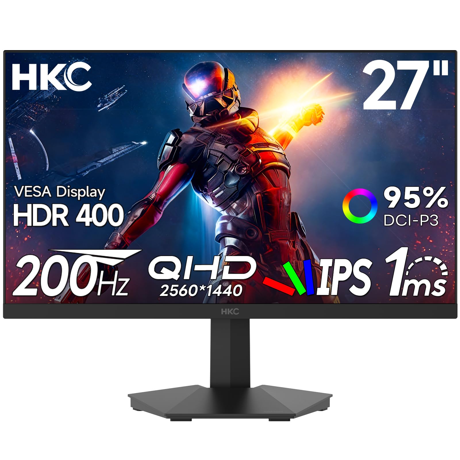 Hkc Monitor da Gioco 27 Pollici QHD 200 Hz 1 ms