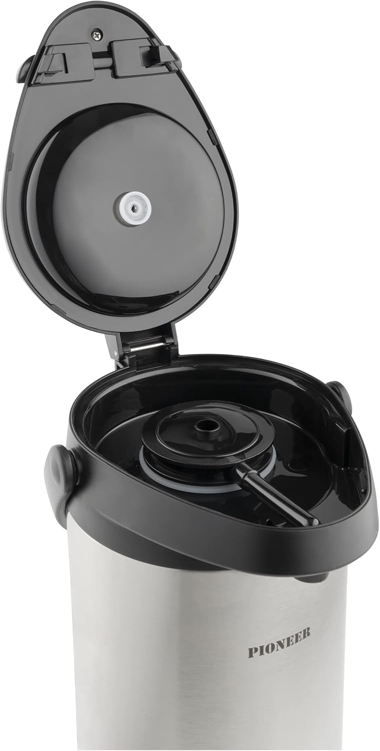 Pioneer Flasks Airpot in Acciaio Inox 4 Litri, Argento - immagine 2