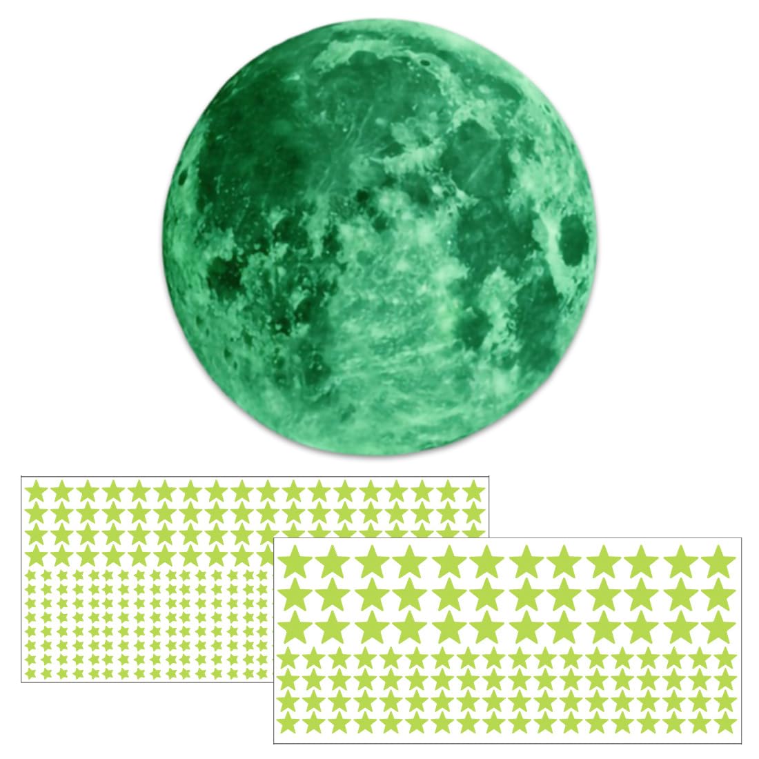 421 Pezzi Stelle Fluorescenti Adesive Soffitto Adesivi, Stelle Adesive Fluorescenti da Parete, Decorazioni per Cameretta Bambini, per Soggiorno Cameretta Bambino