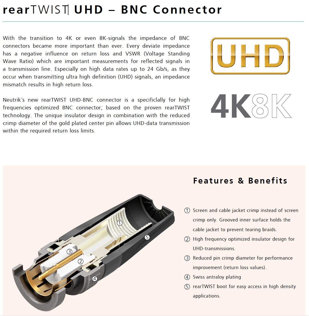 Sommer Cable - Cavo Patch video 6G-SDI/4K, nero - immagine 6