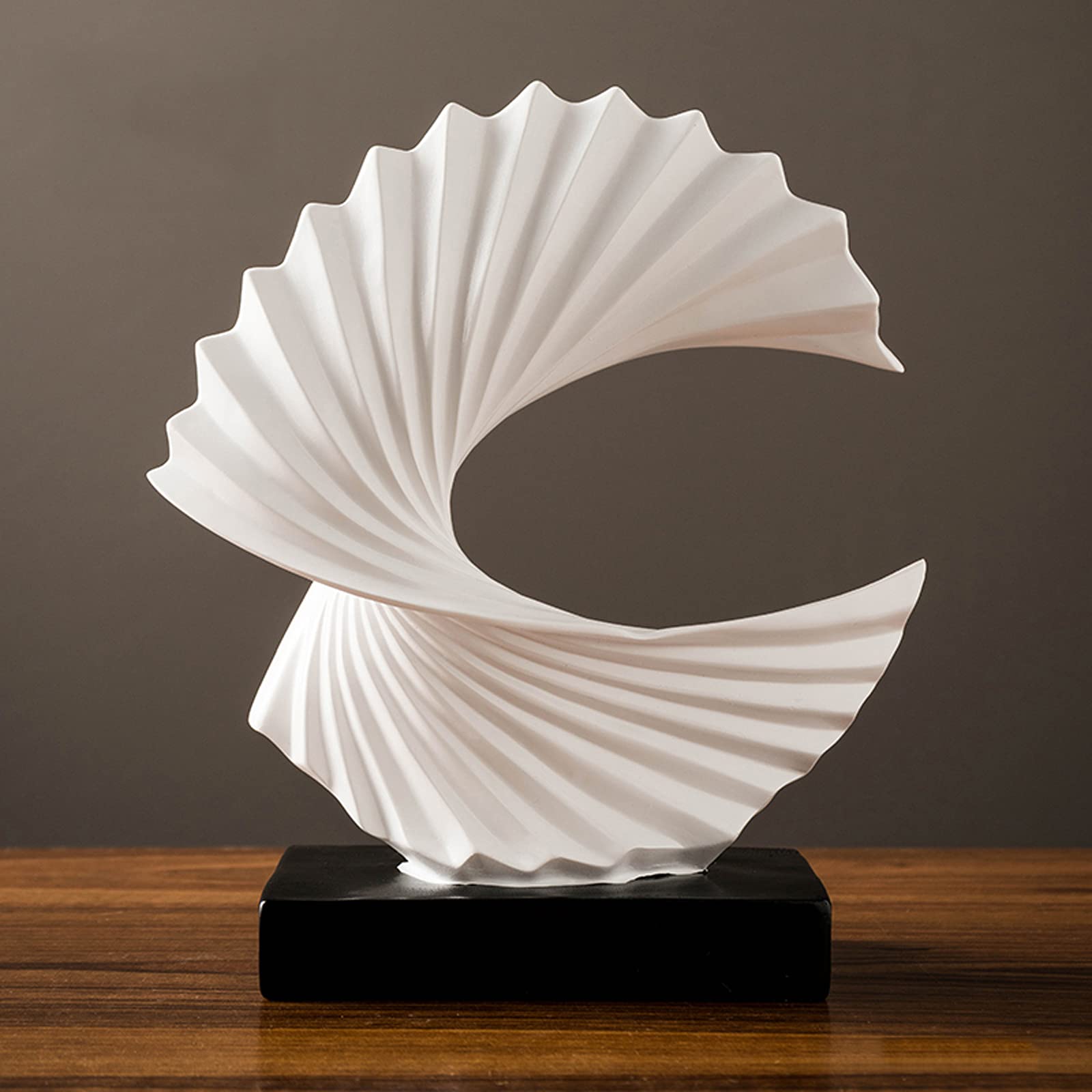 Tauzveok Scultura Astratta Moderna Ocean Wave, Bianca H 28cm