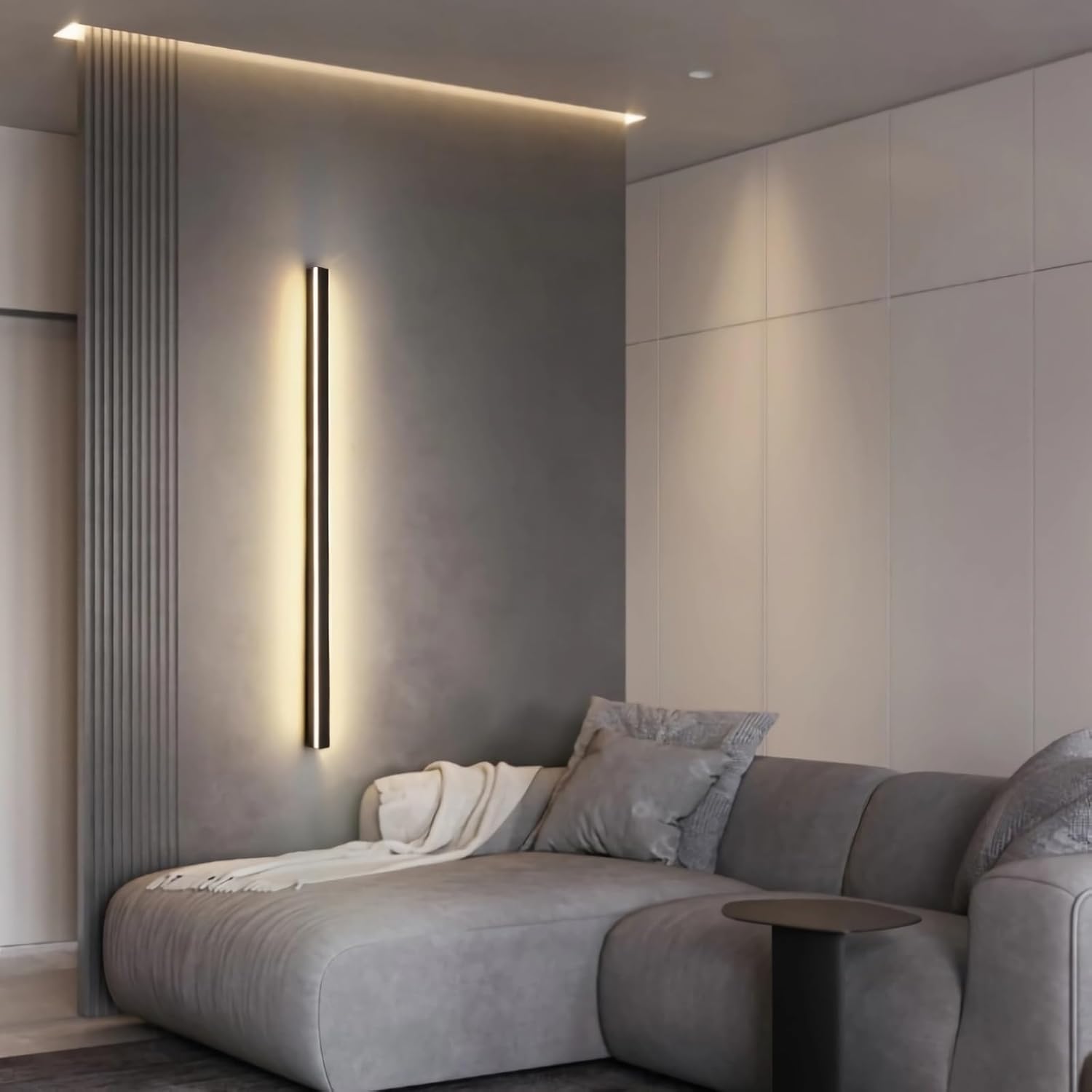 Hmakgg Lampada da Parete LED Interni 100cm, Nera - immagine 8