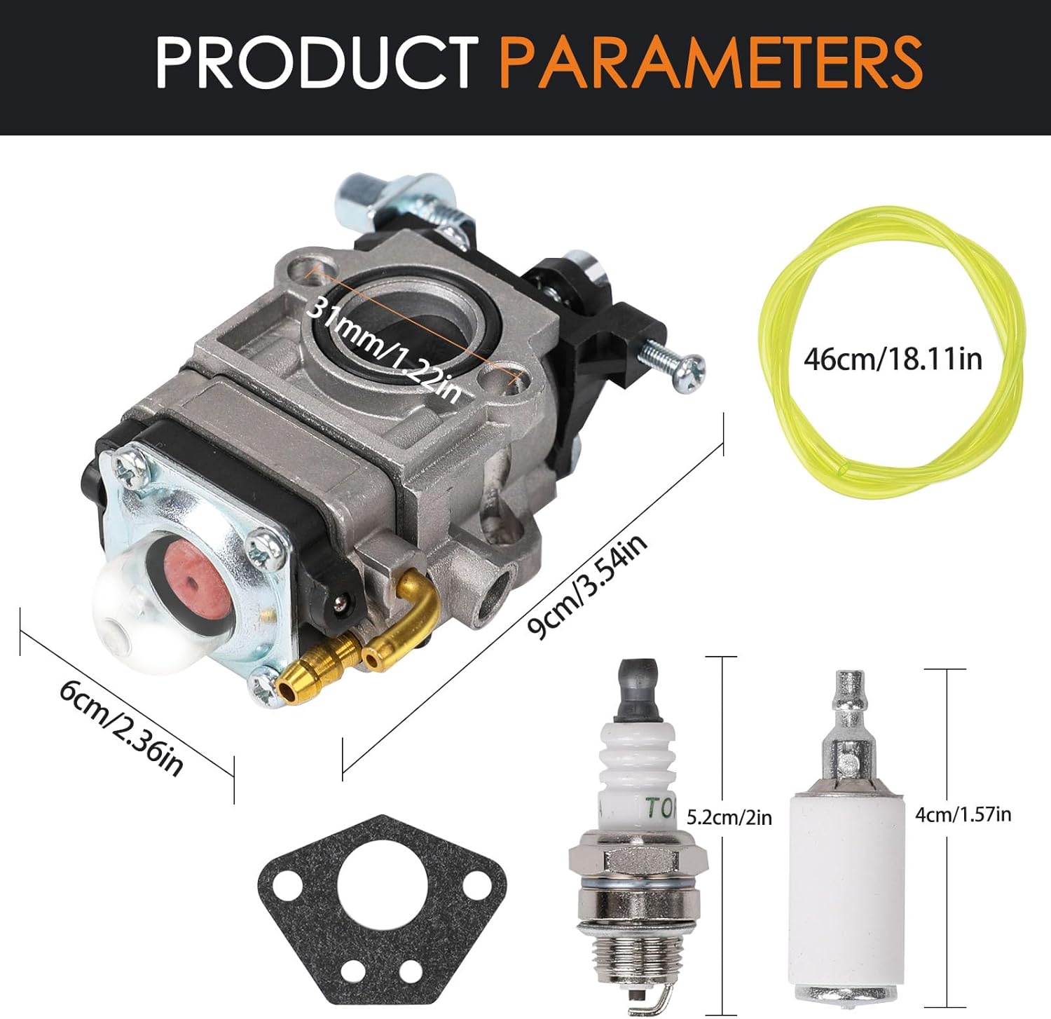 Carburatori per Decespugliatore 43cc 49cc 52cc - immagine 5