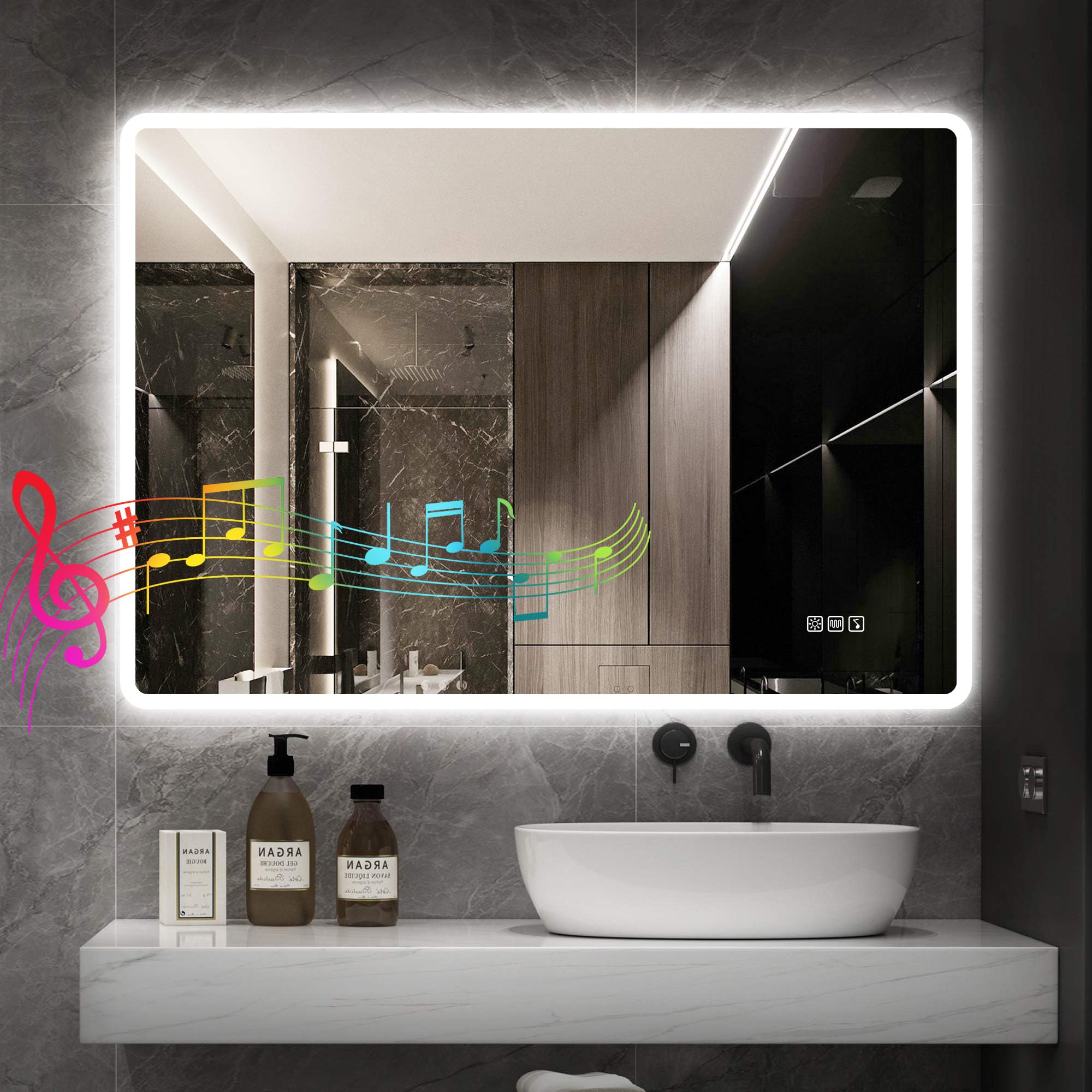 Starlead Specchio Bagno LED con Luce e Bluetooth 60x80cm