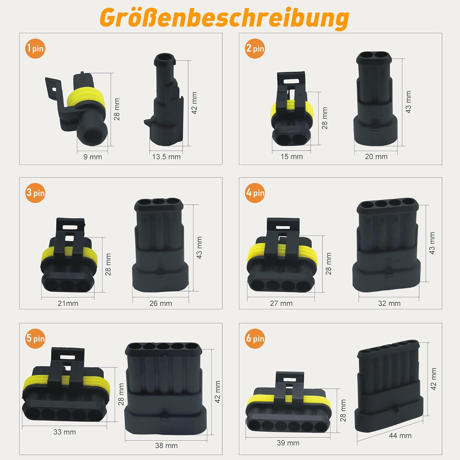 DIYoung 796 PZ Connettore Elettrico Impermeabile 1-6 Pin - immagine 3