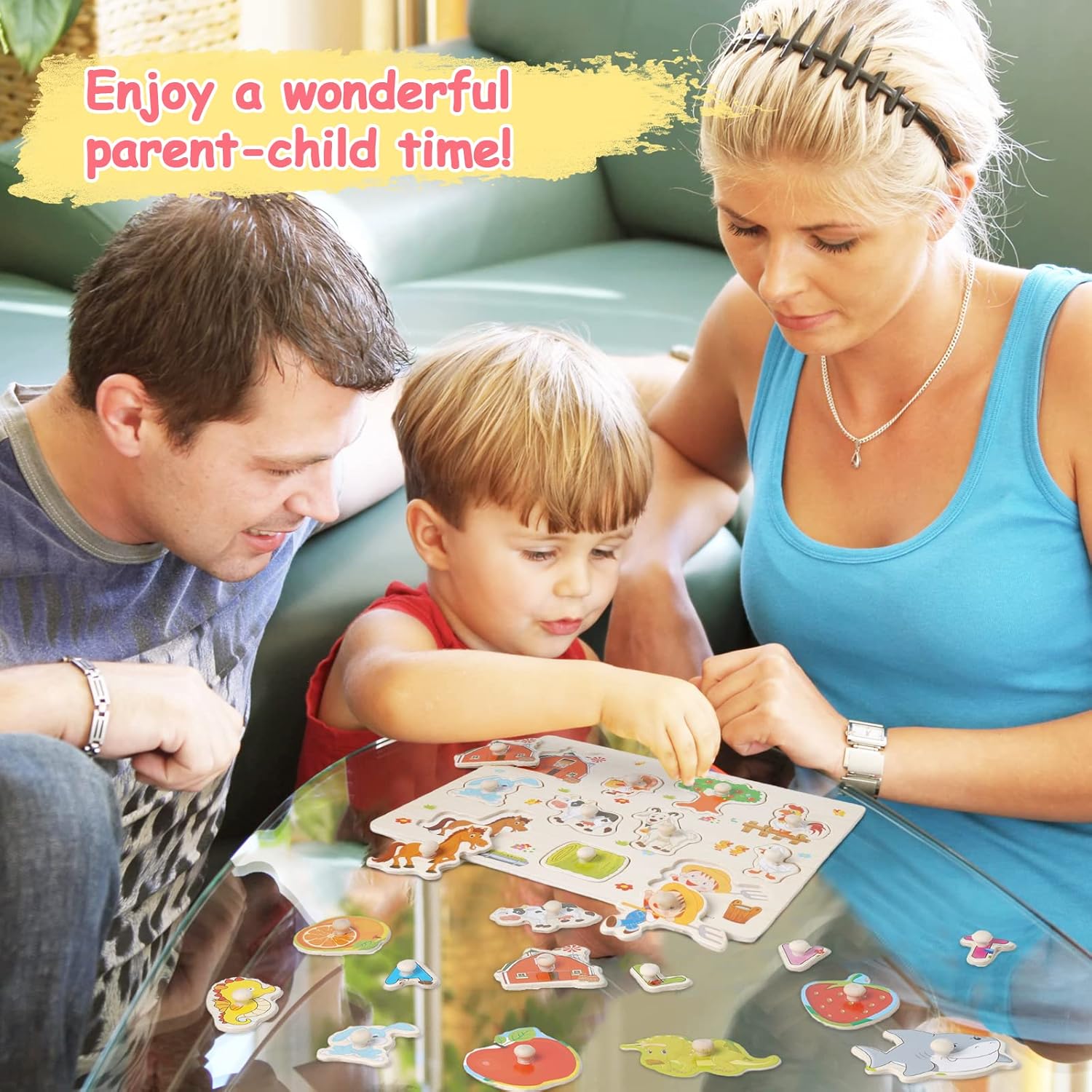 6 Puzzle in Legno Montessori per Bambini 1-4 Anni - immagine 6