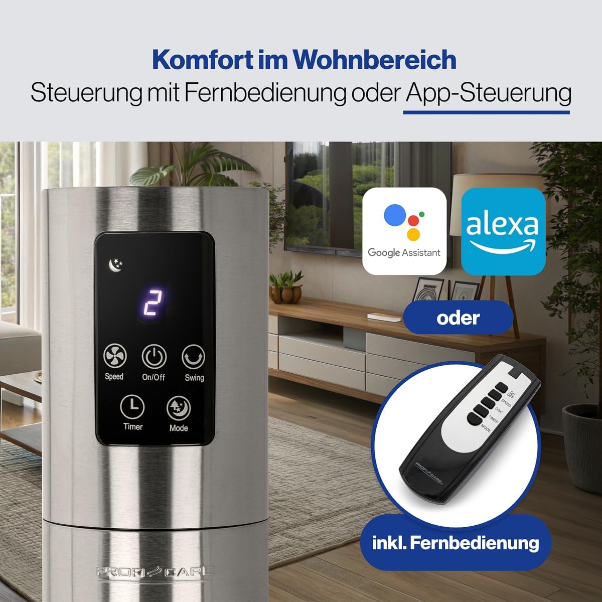 ProfiCare® Ventilatore a Torre 120cm con App - immagine 5