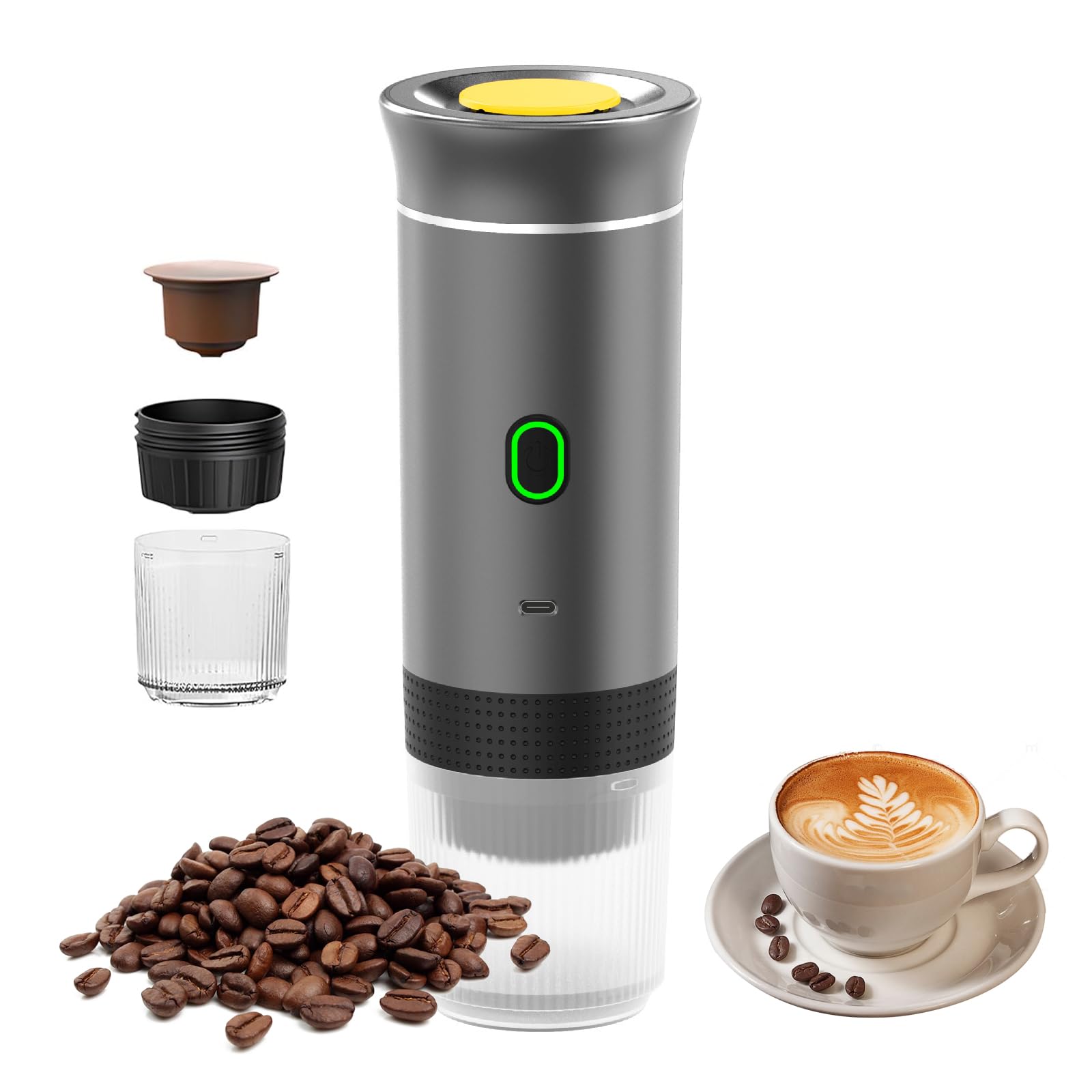 Macchina Caffè Espresso Portatile 3 in 1 Elettrica