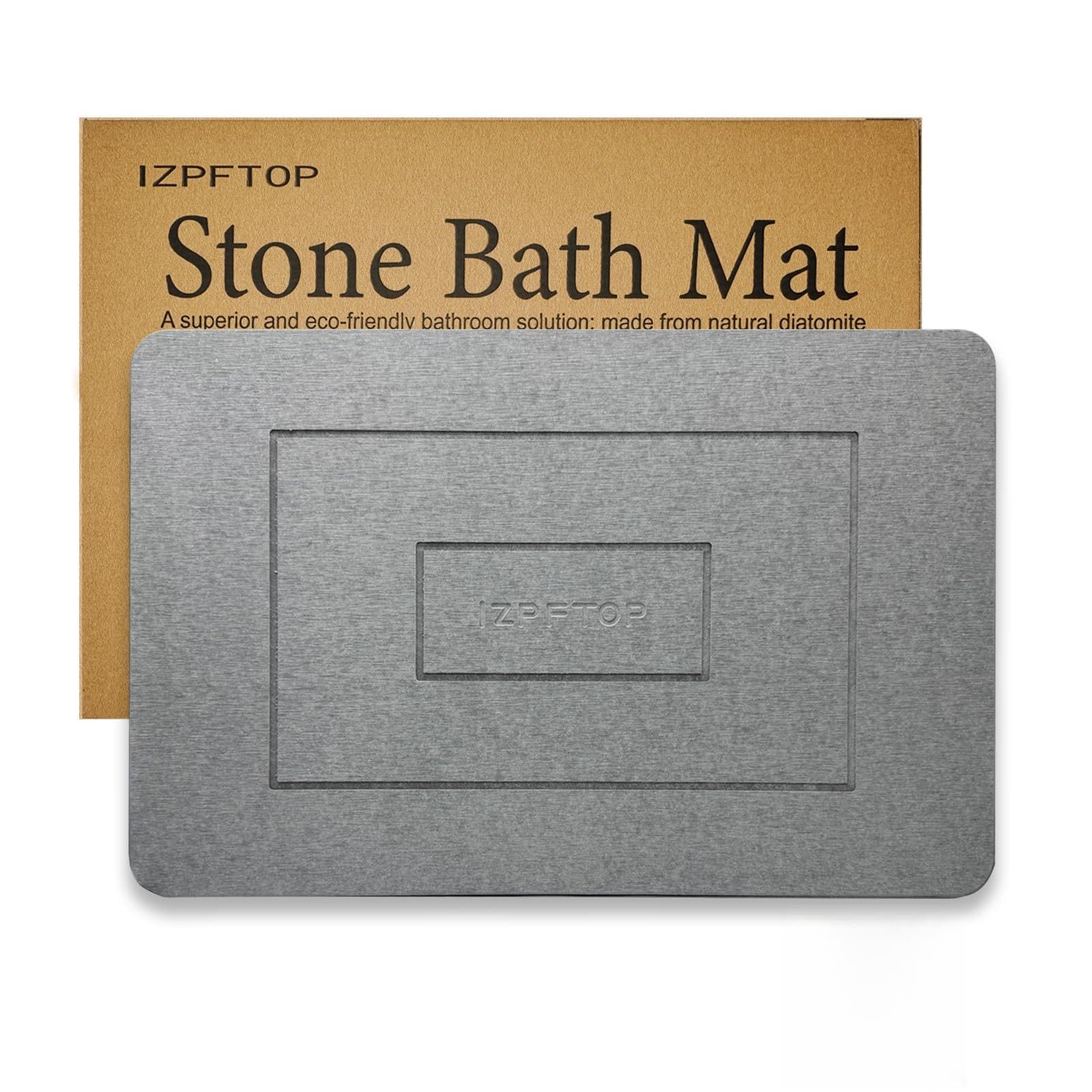 Tappeto Bagno Diatomite Assorbente Antiscivolo 60x39cm, Grigio Chiaro