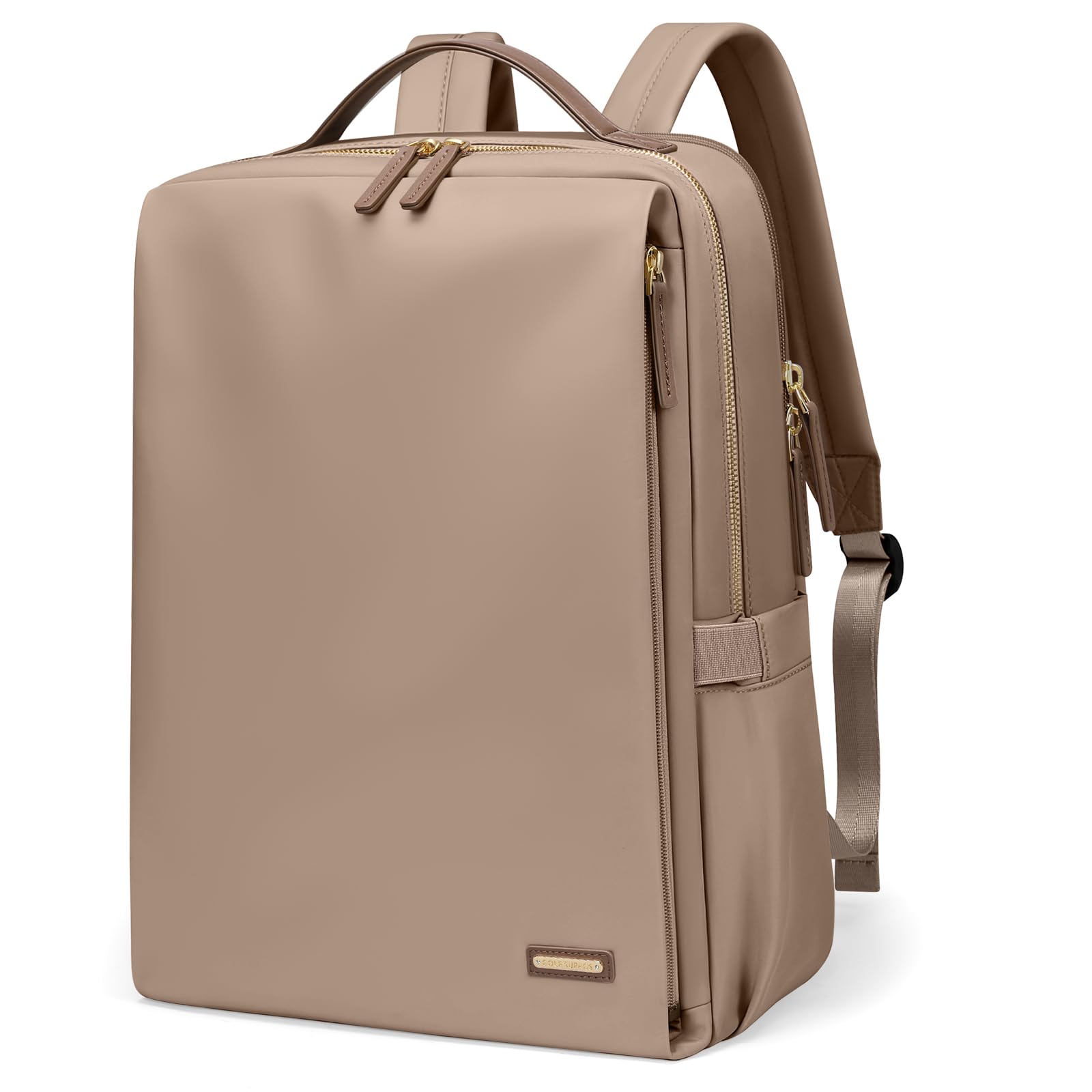 Zaino Donna per Laptop 15,6 Pollici, Champagne