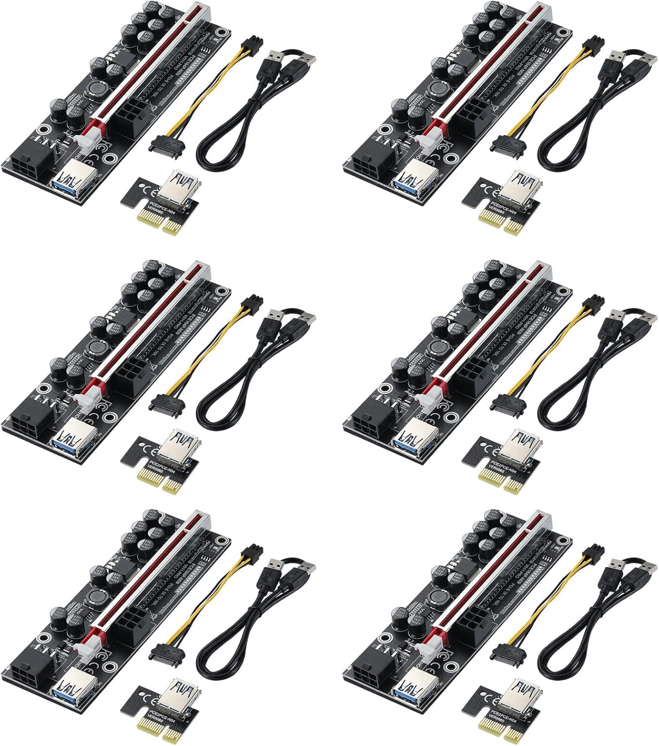 VER009S Scheda Riser PCIE 1X a 16X per GPU (6 pezzi)