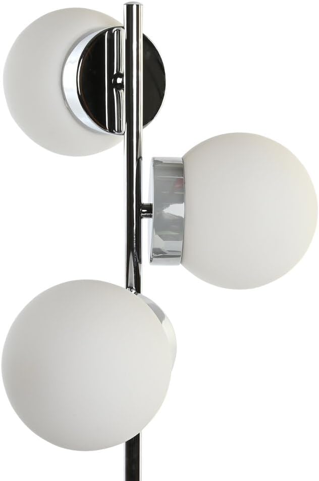 LAMPARA SOBREMESA CRISTAL METAL 26X26X59 3 BOLAS - immagine 2