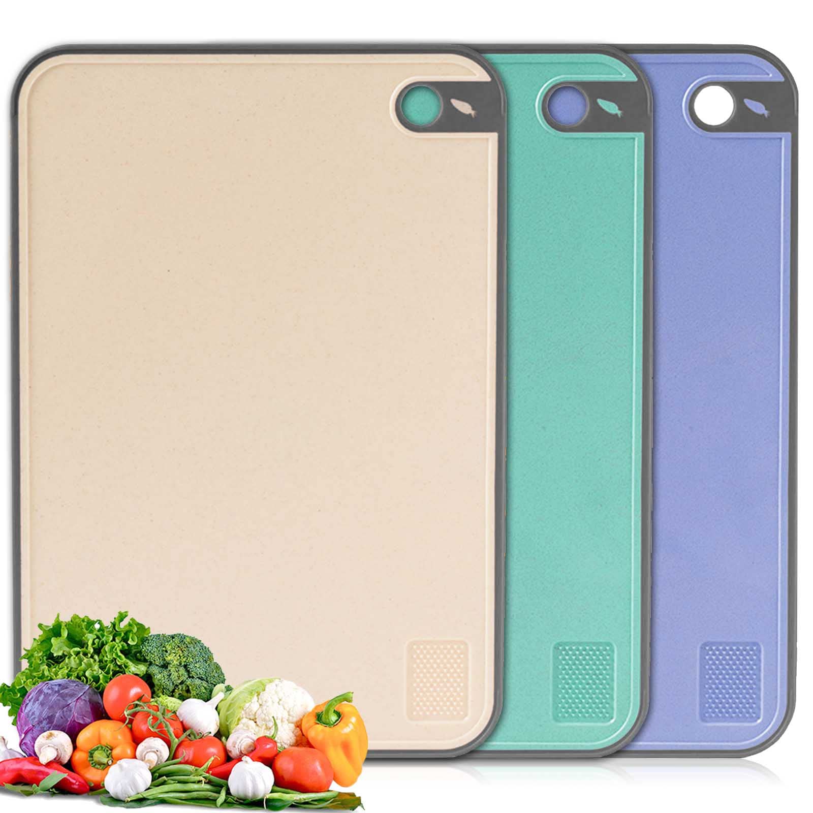 Set 3 Taglieri Cucina Plastica Grande Senza BPA