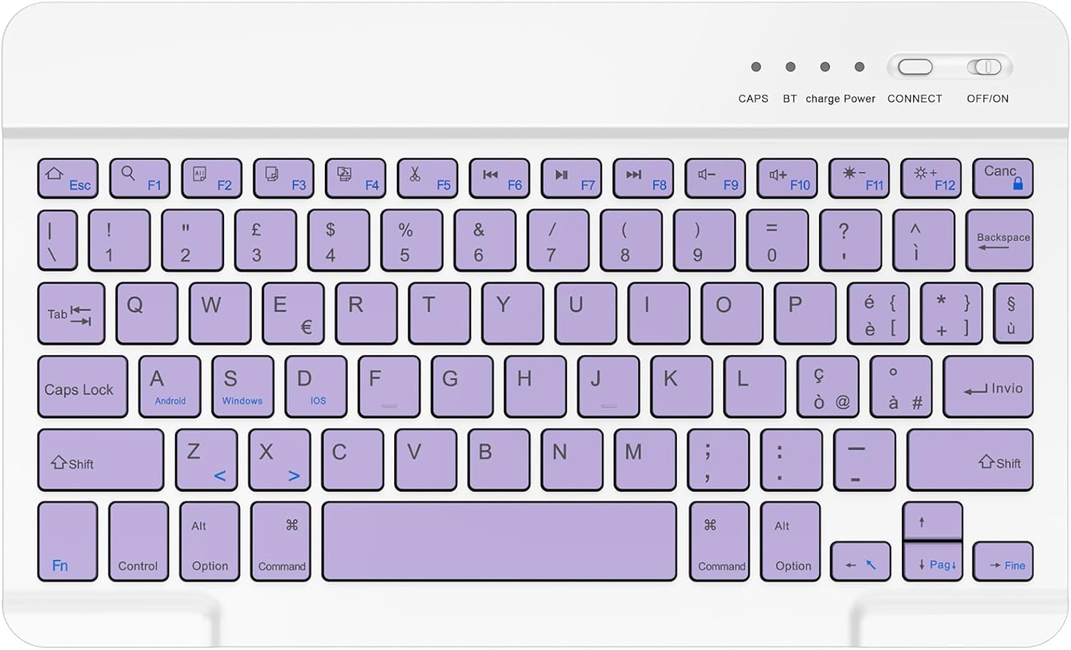 Bqss Tastiera Wireless Bluetooth Ricaricabile - immagine 1