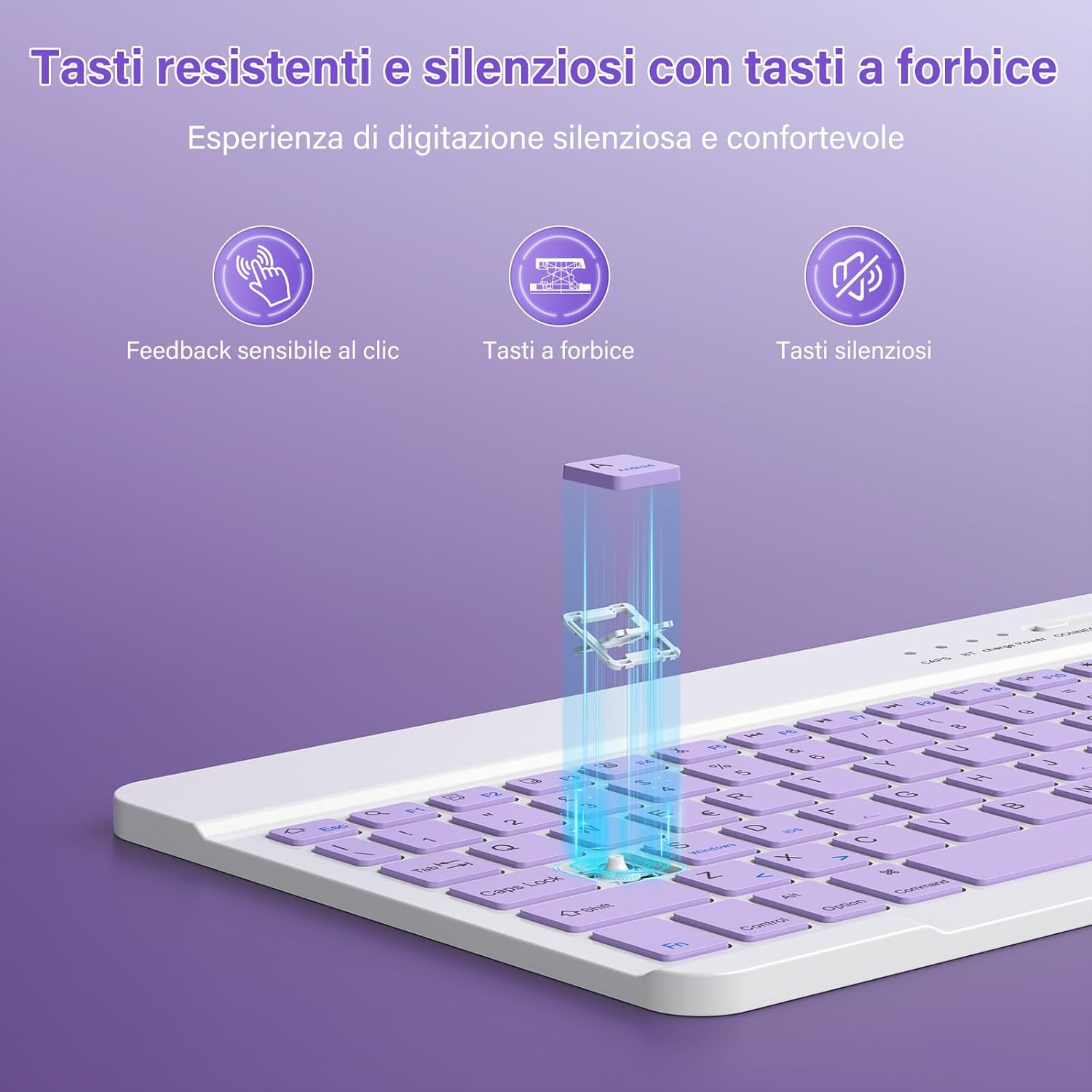 Bqss Tastiera Wireless Bluetooth Ricaricabile - immagine 3