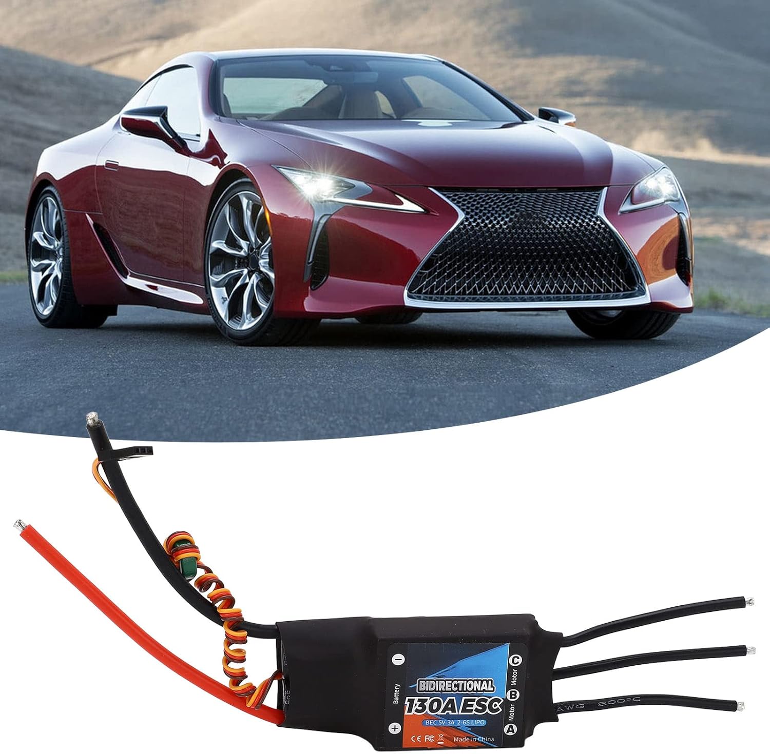 Dilwe ESC Senza Spazzole 130A per Auto/Barca RC - immagine 8