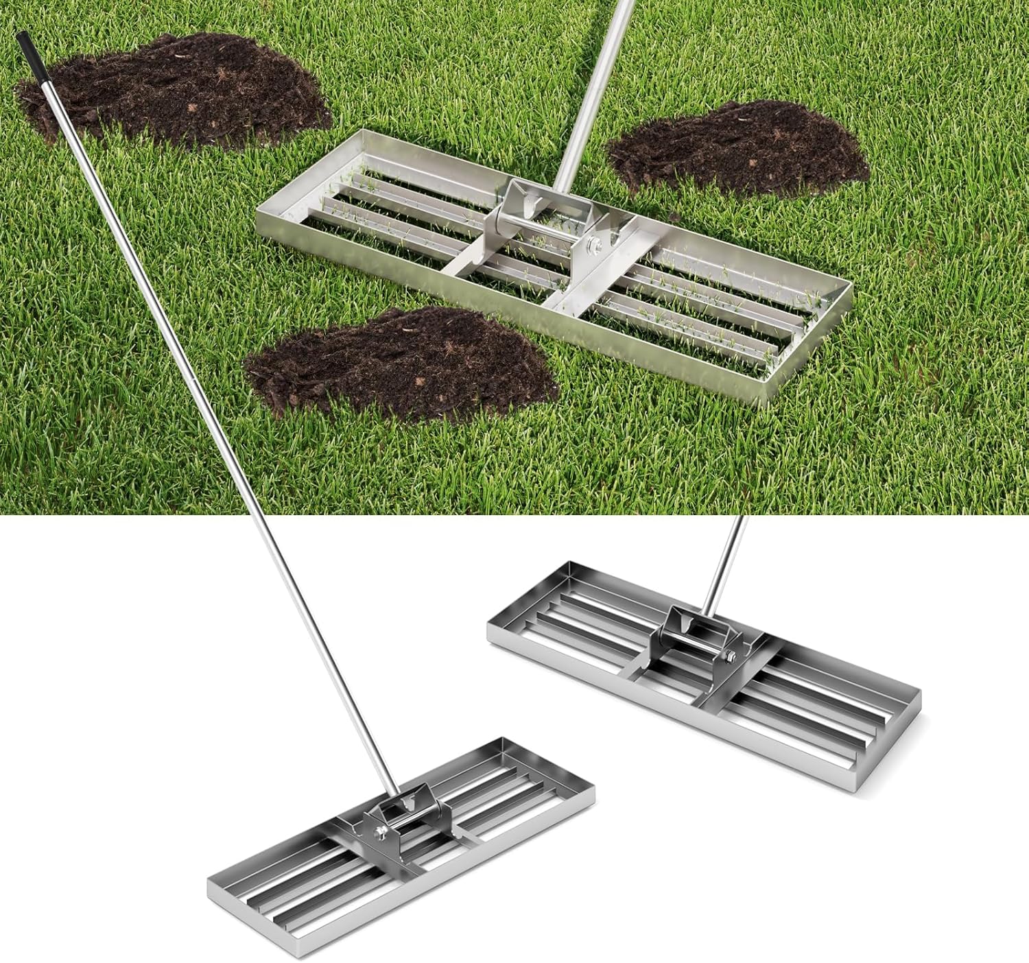 Fantask Rastrello da Giardino con Asta 170cm