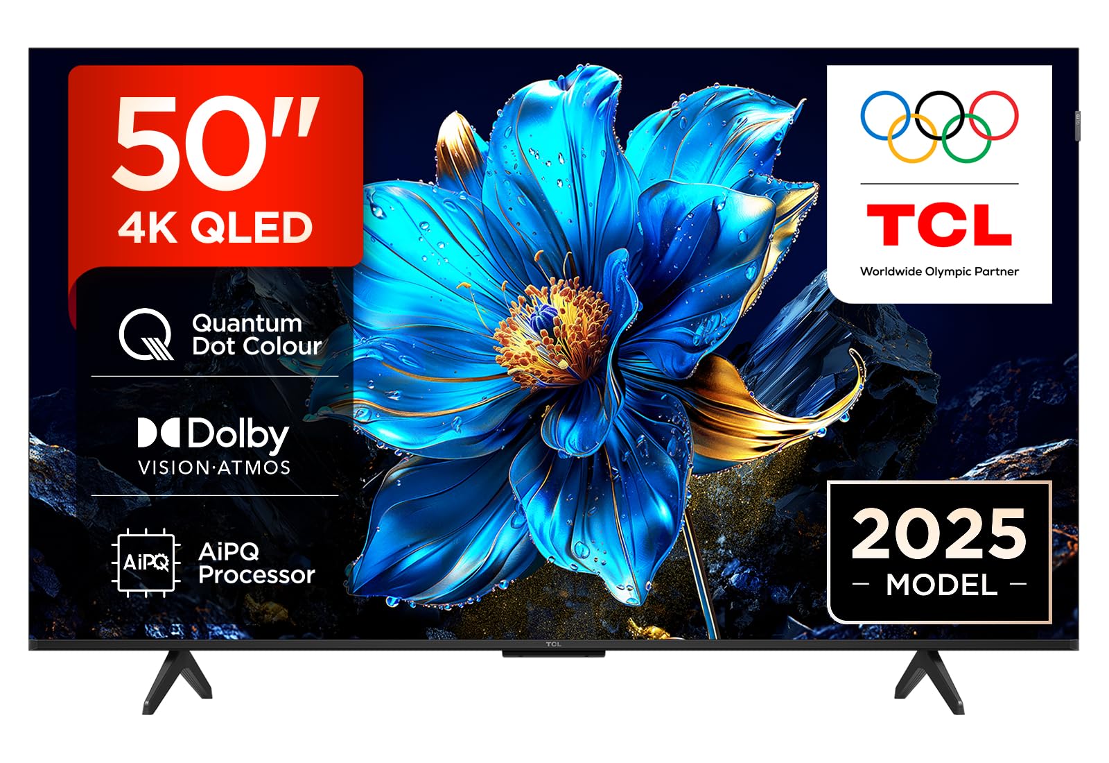 Tcl 50P7K 50” QLED 4K HDR TV, Google TV