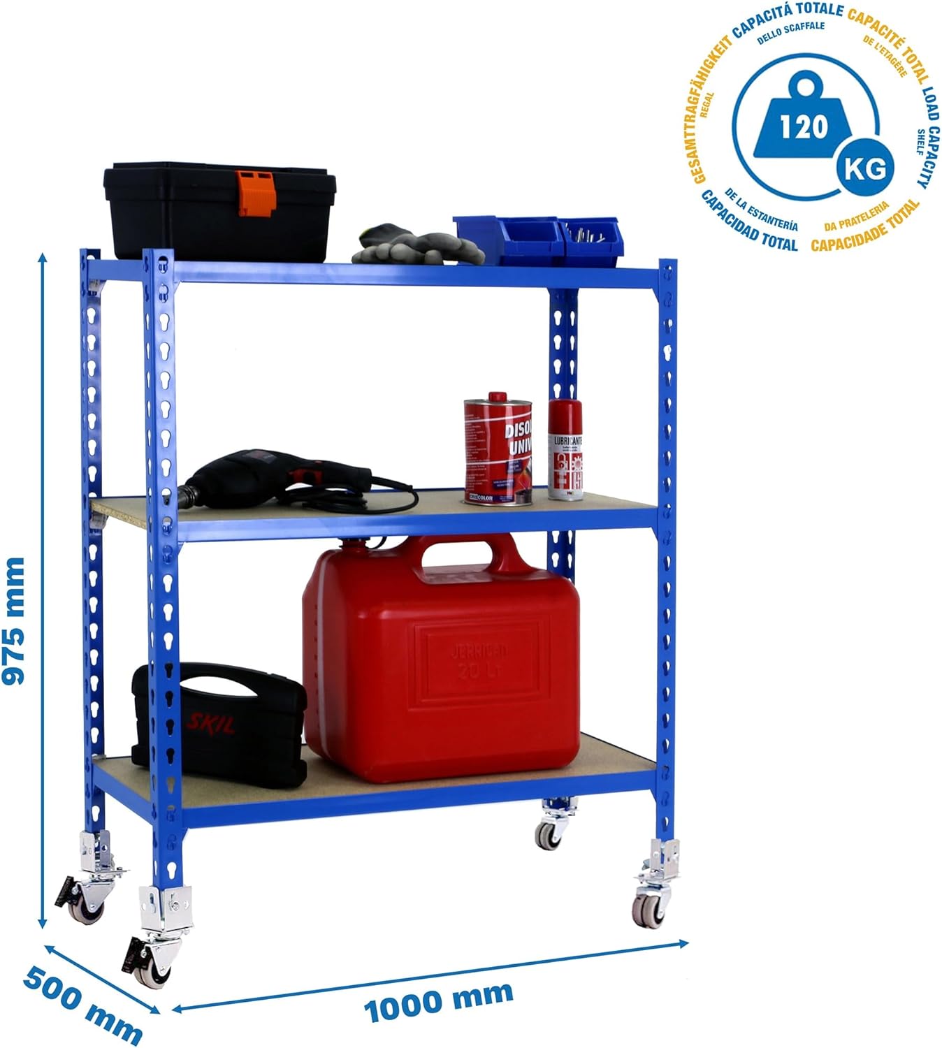 Simon Rack Scaffale Metallo Garage 3 Ripiani Maderclick - immagine 2