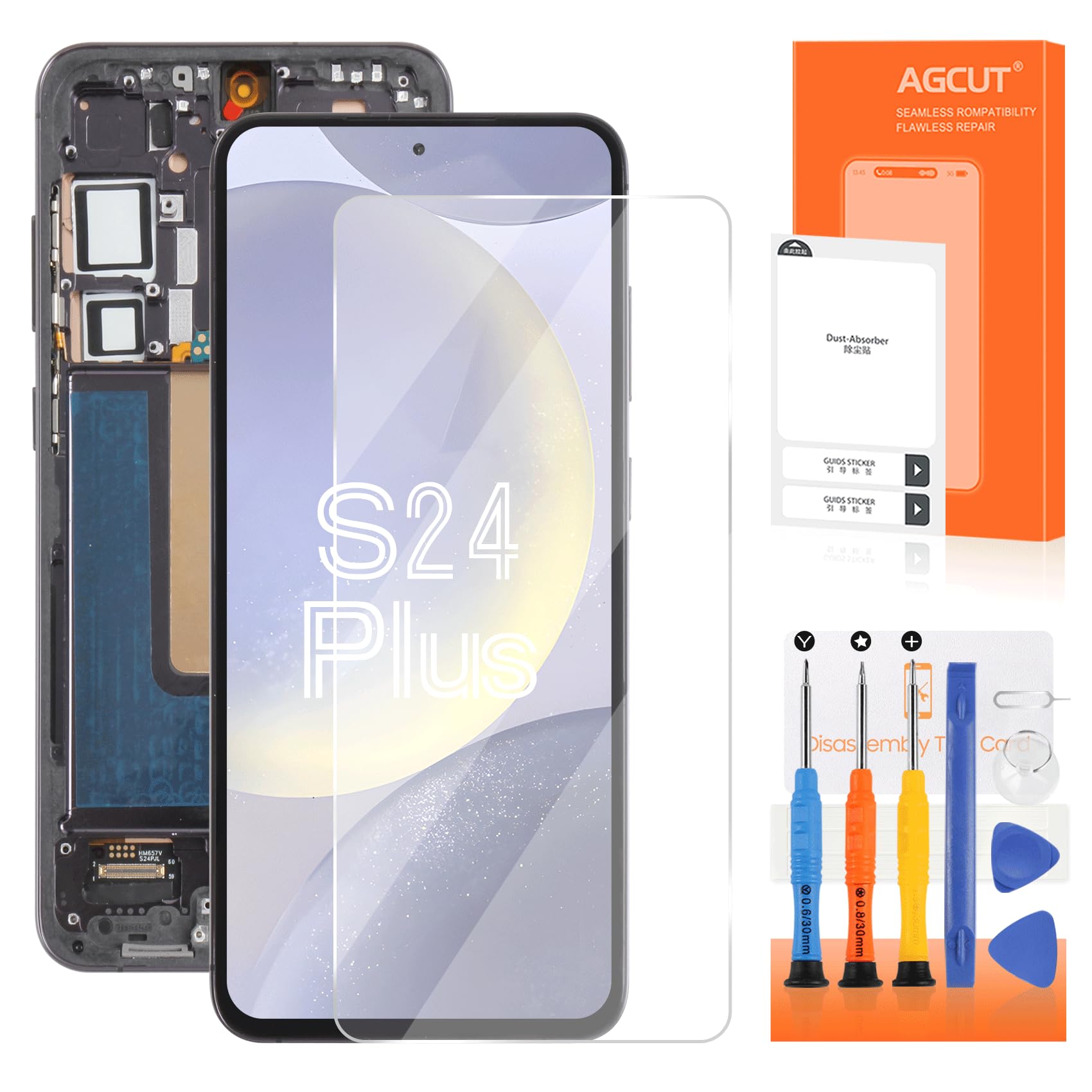 Display LCD OLED per Samsung S24 Plus 6,7" Nero