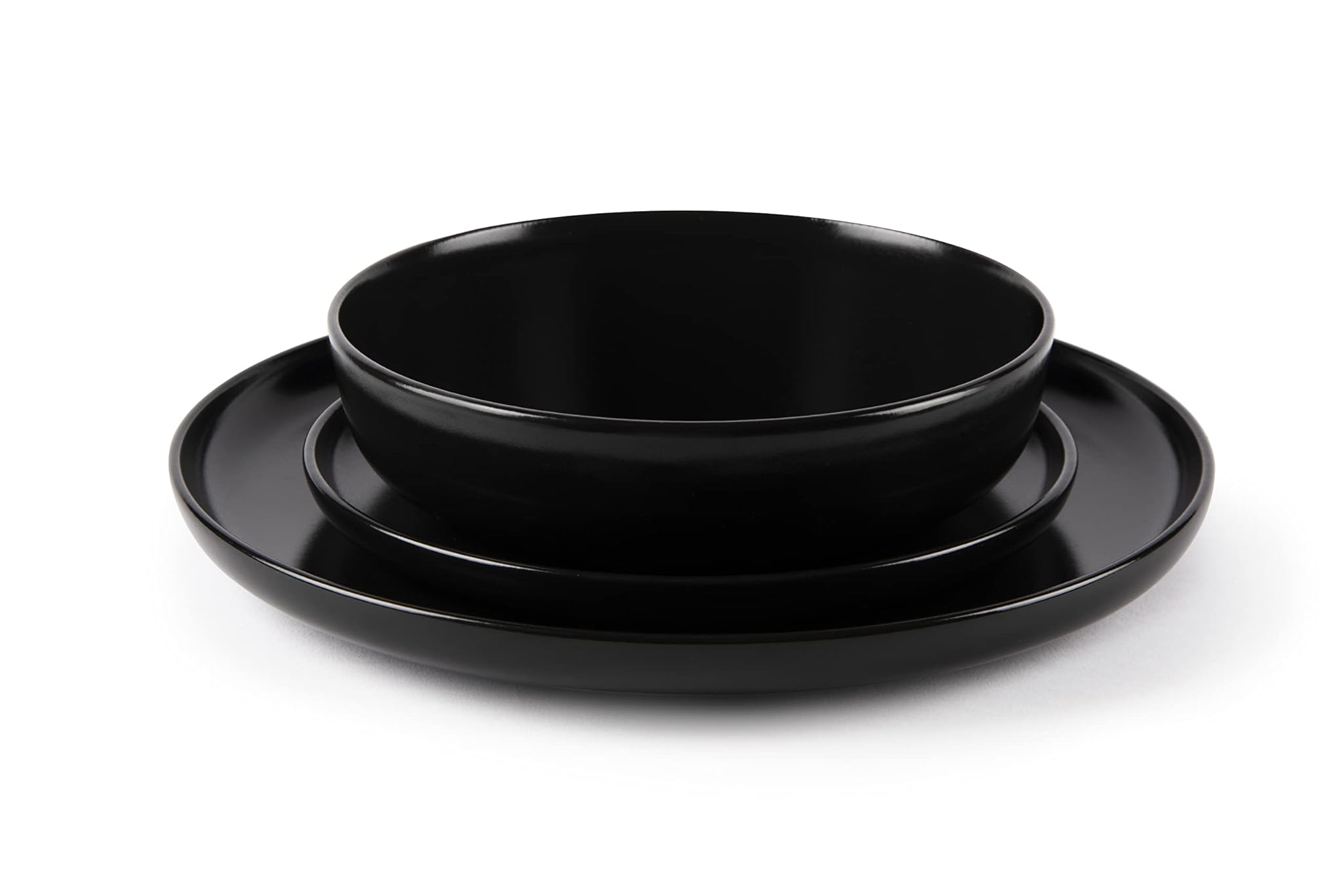 Excelsa 65861, "Nordic" Servizio Tavola 12 Pezzi, Ceramica, Nero