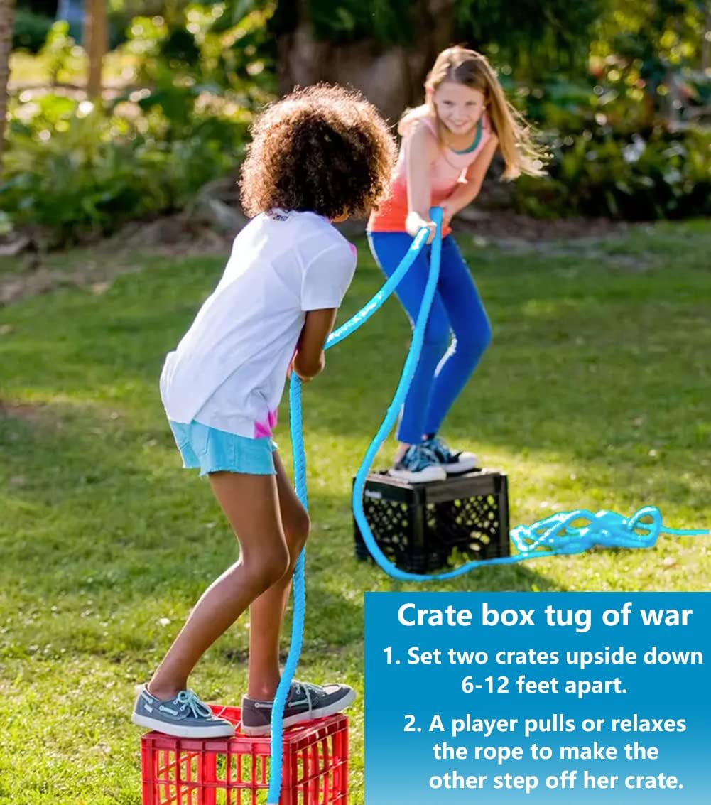 CWLAKON Gioco di Corda per Tiro alla Fune 18m, Blu - immagine 3