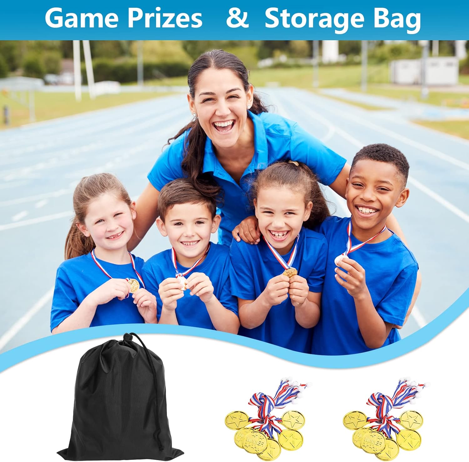 CWLAKON Gioco di Corda per Tiro alla Fune 18m, Blu - immagine 6