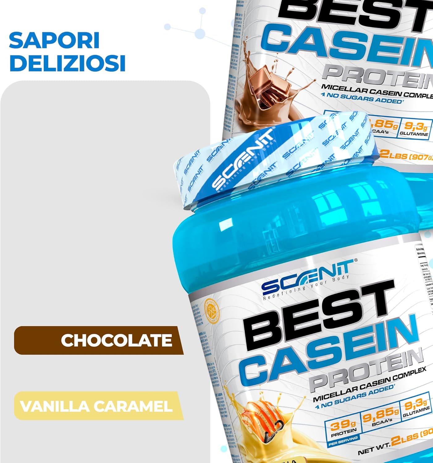 Best Casein Protein - Caseina Micellare Pura 907g Cioccolato - immagine 2