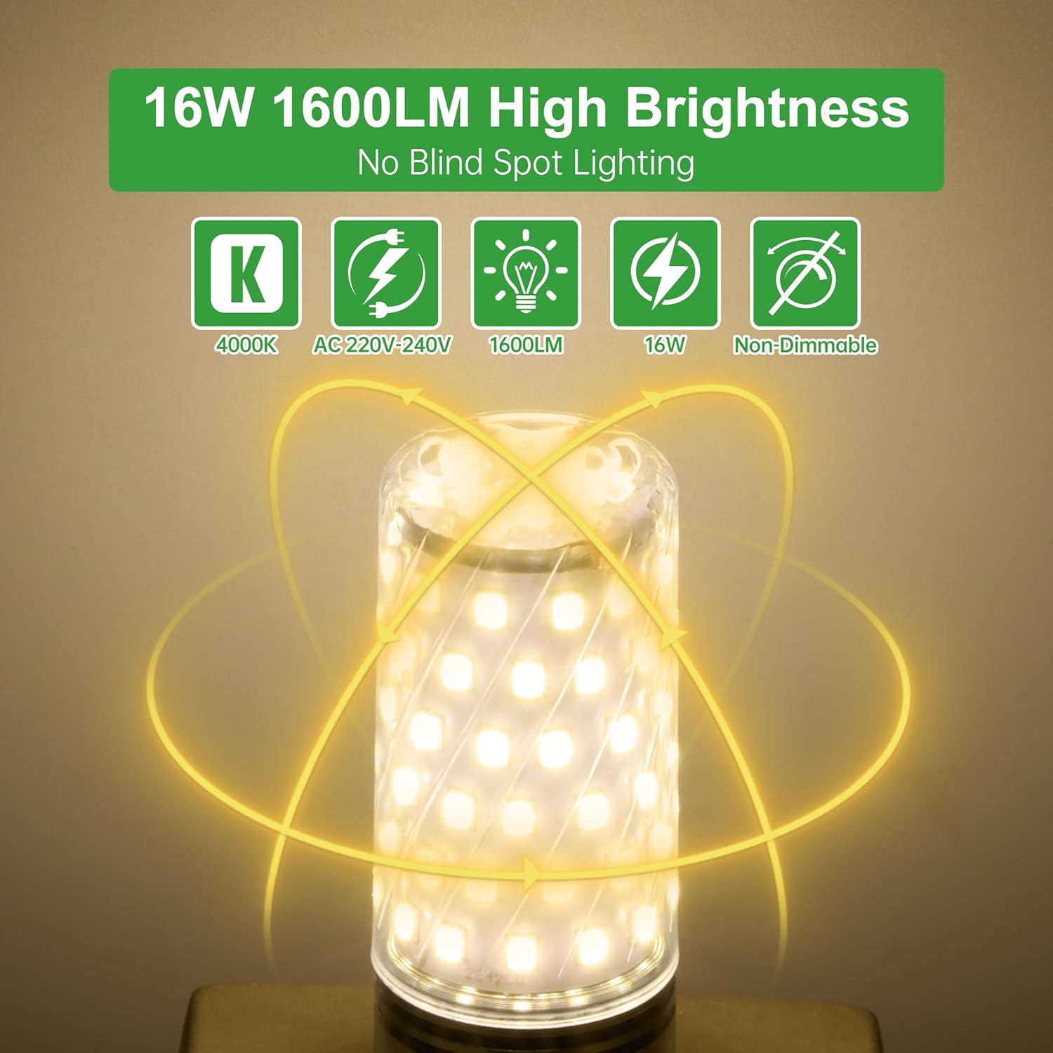 Lampadine LED E27 Luce Naturale 4000K (Set di 6) - immagine 2