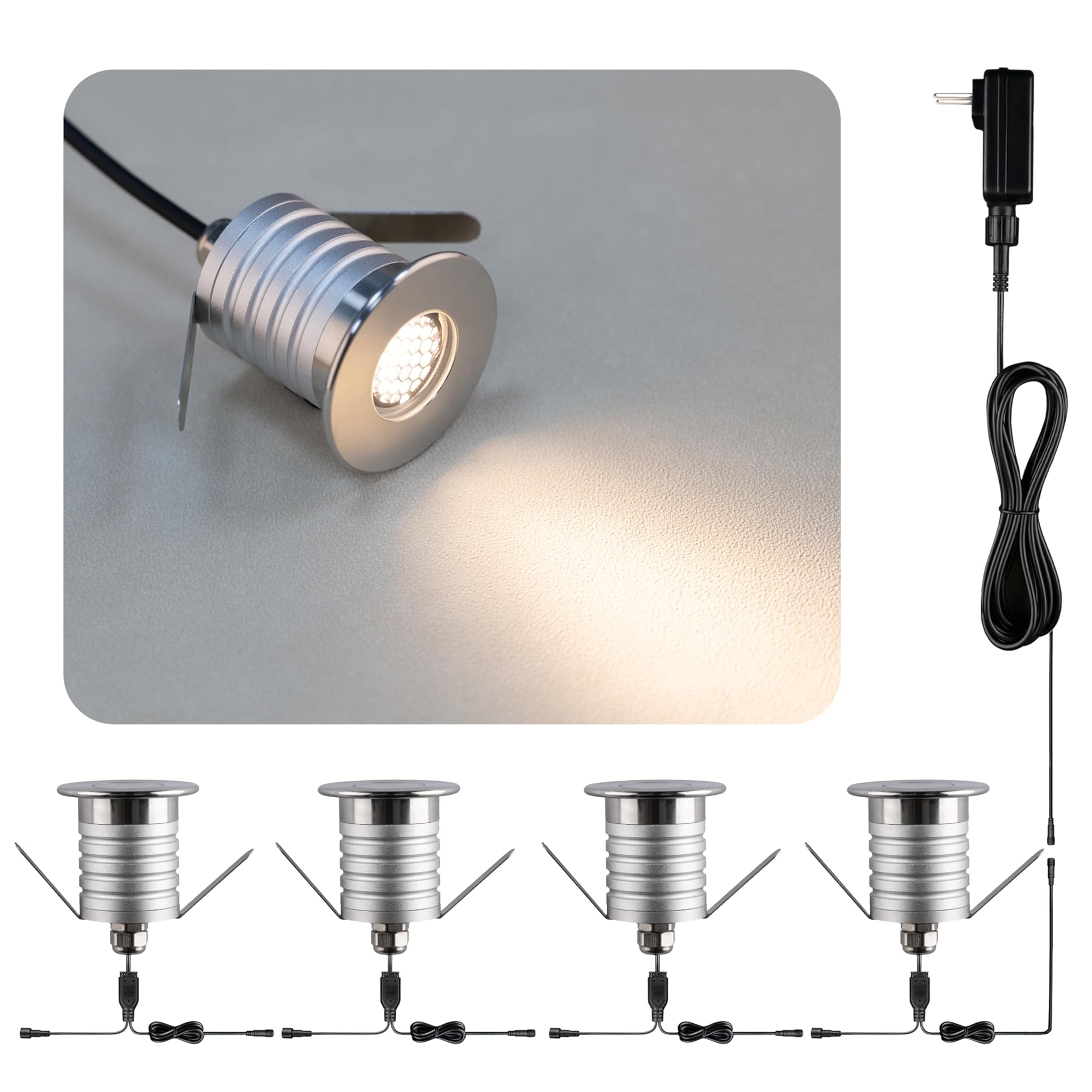 201 Mini Luce Sotterranea a LED 1W DC12V (4 pz)