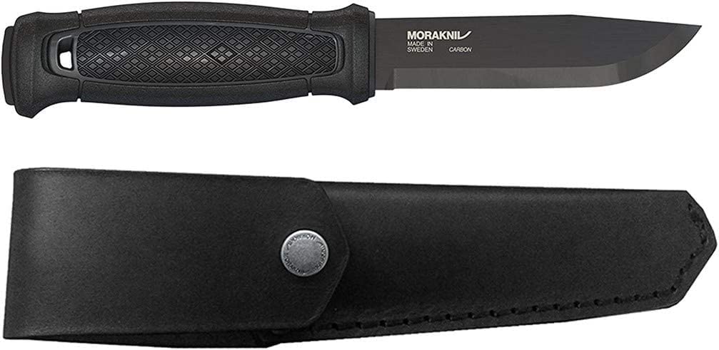 Morakniv Garberg Carbon Leather Sheath - Coltello Nero