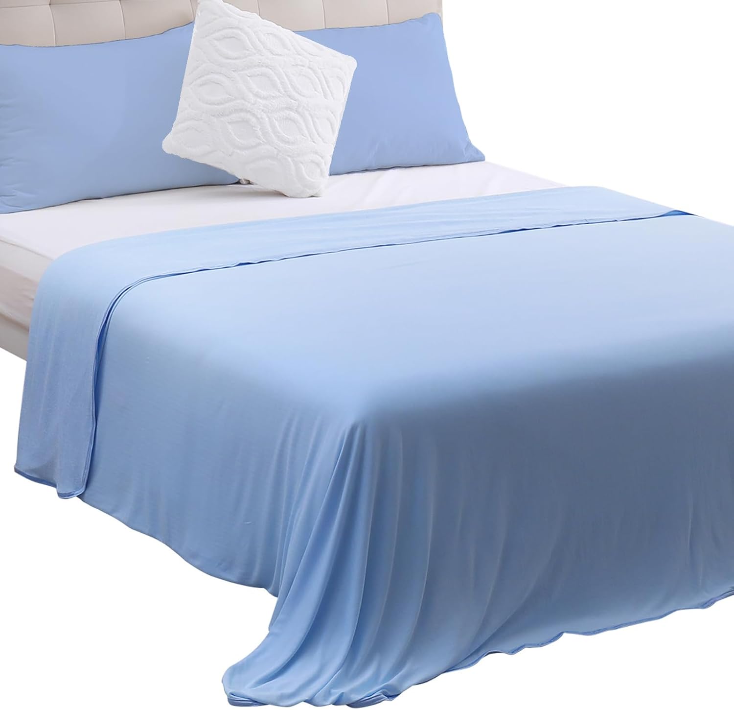 Marchpower Coperta Letto Matrimoniale Estiva 150x200cm, Blu