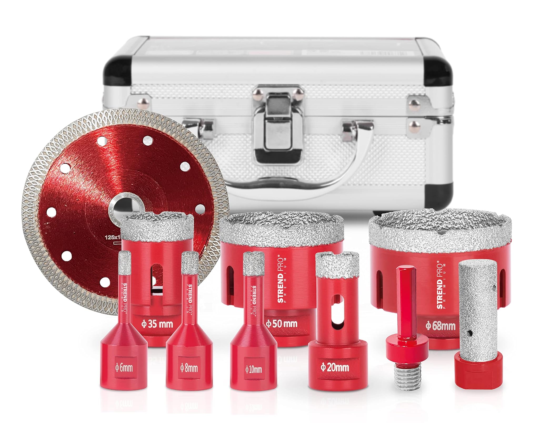 Set Punte Diamantate per Piastrelle e Gres Porcellanato