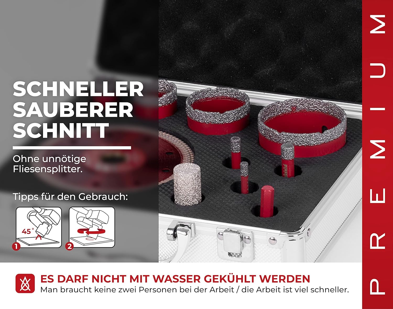 Set Punte Diamantate per Piastrelle e Gres Porcellanato - immagine 3