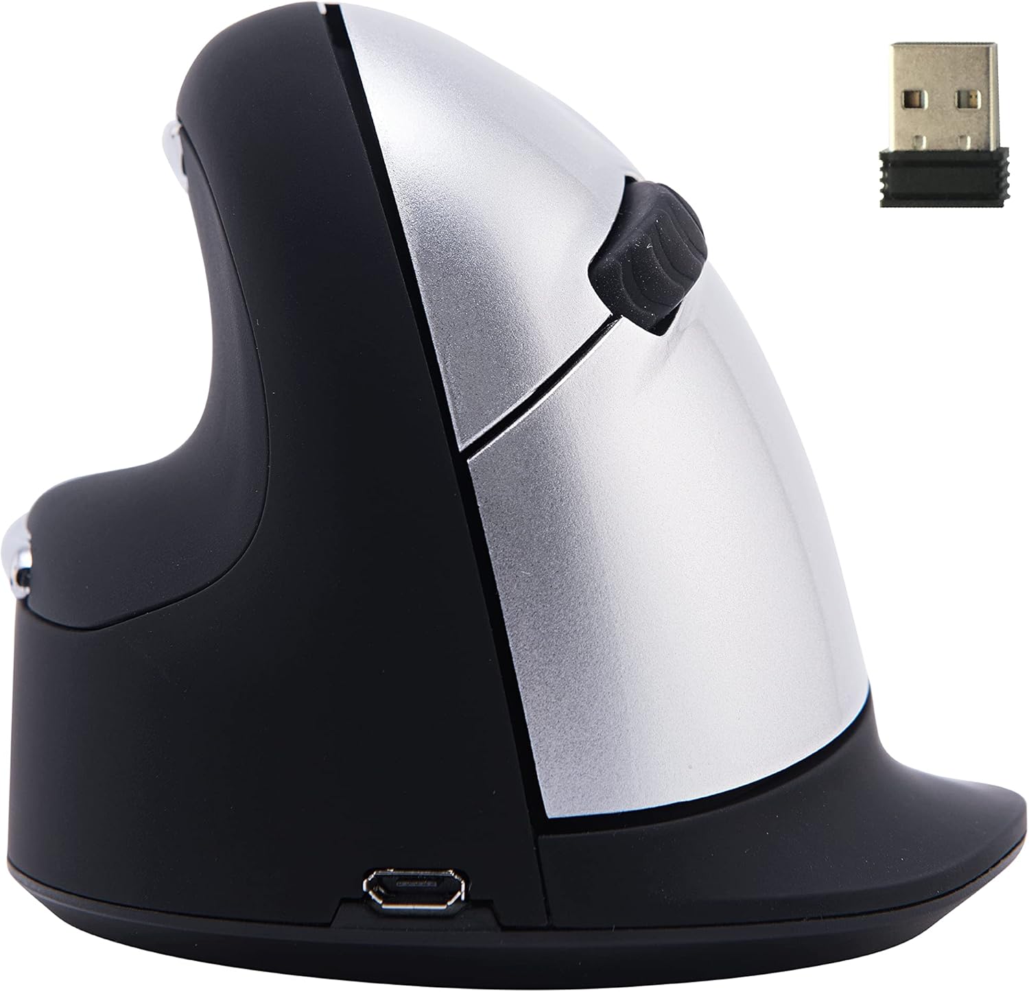 R Go Tools HE Mouse Ergonomico Verticale Wireless, Nero - immagine 1