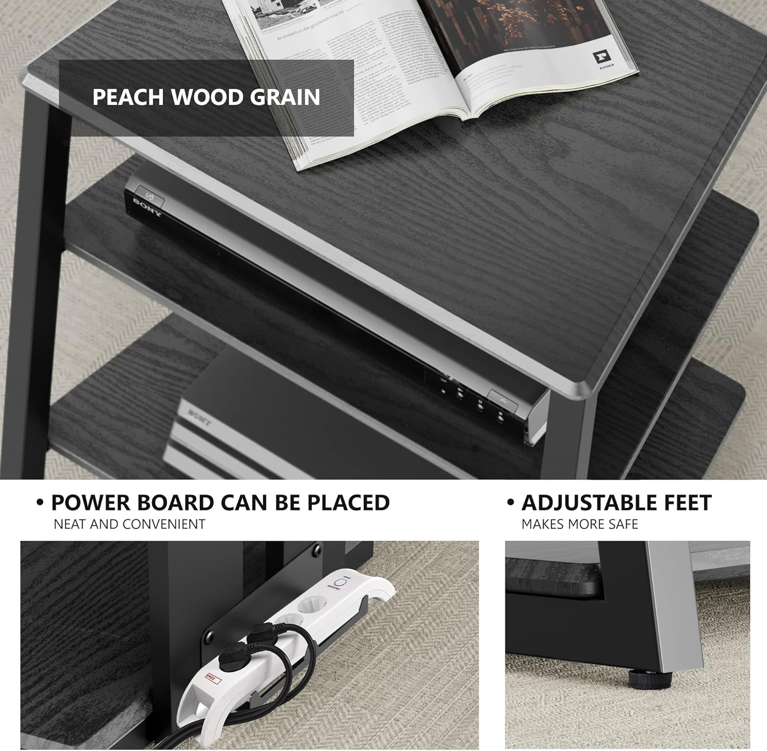 Fitueyes HiFi Shelf - Stand 4 Livelli in Legno - immagine 3