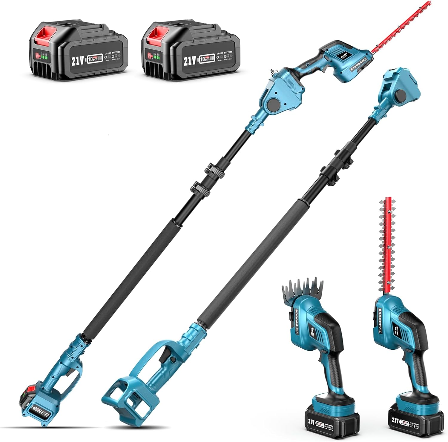 Seesii Tagliasiepi Telescopico 3 in 1 a Batteria