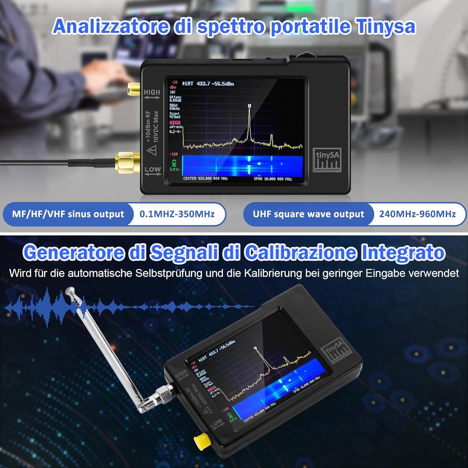 AURSINC Tinysa Analizzatore di Spettro Portatile - immagine 4