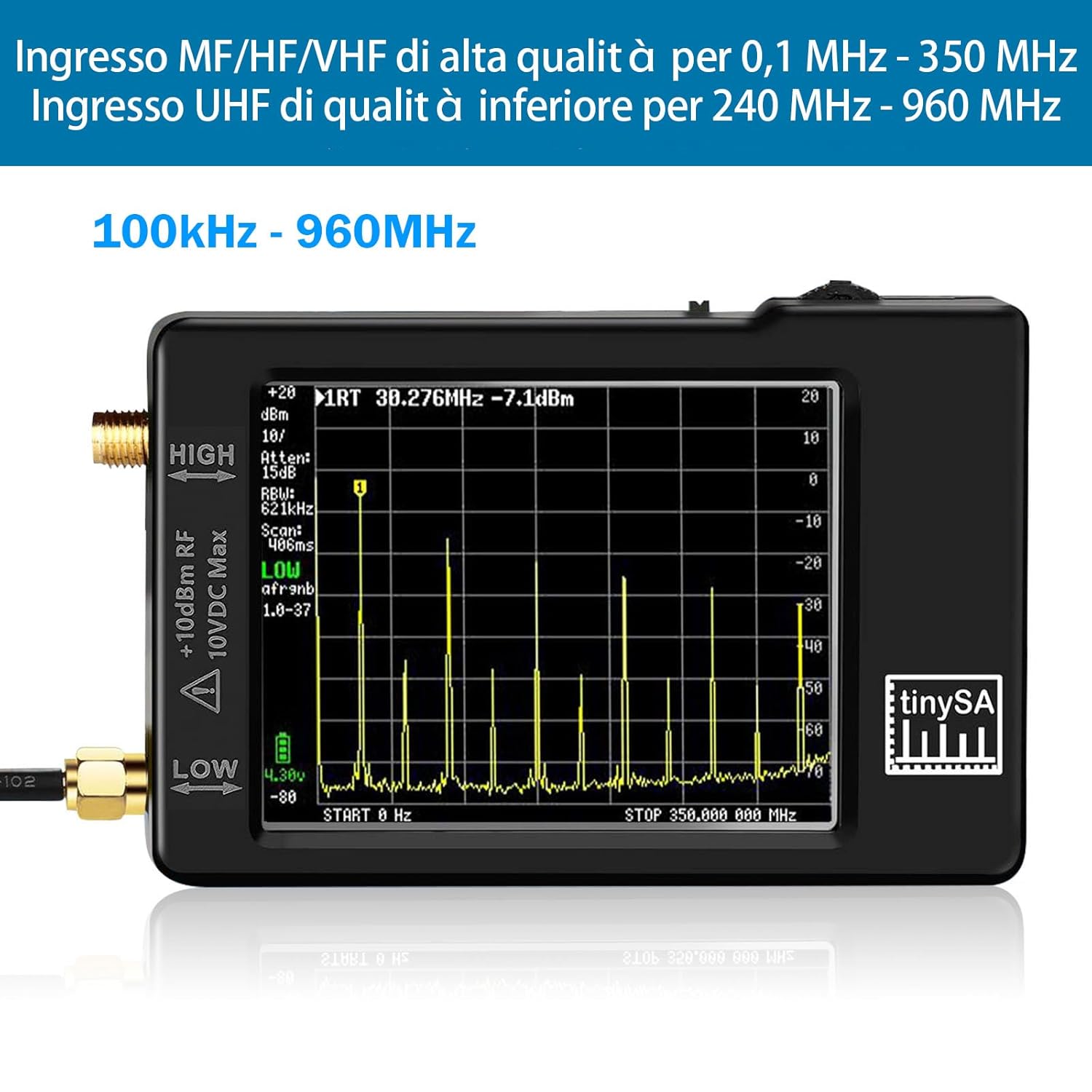 AURSINC Tinysa Analizzatore di Spettro Portatile - immagine 5