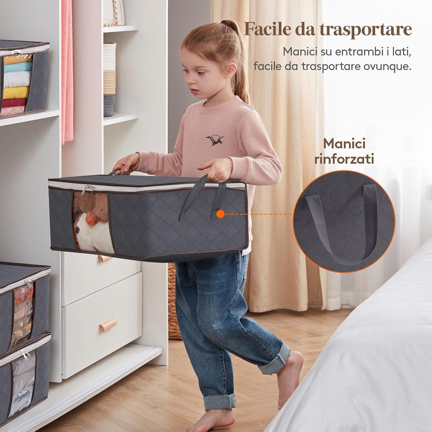 Lifewit - Set 6 Sacchetti Portaoggetti per Vestiti 35L - immagine 3