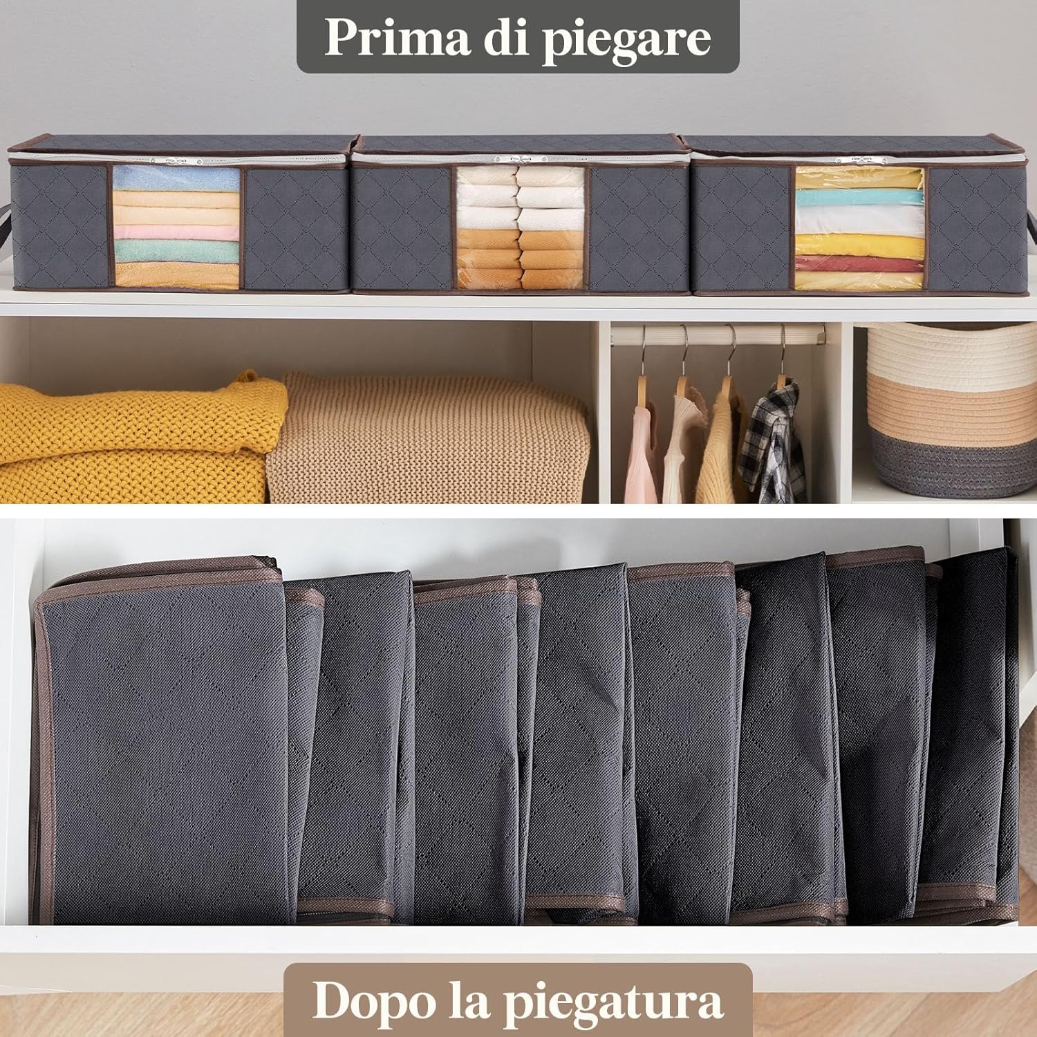 Lifewit - Set 6 Sacchetti Portaoggetti per Vestiti 35L - immagine 5