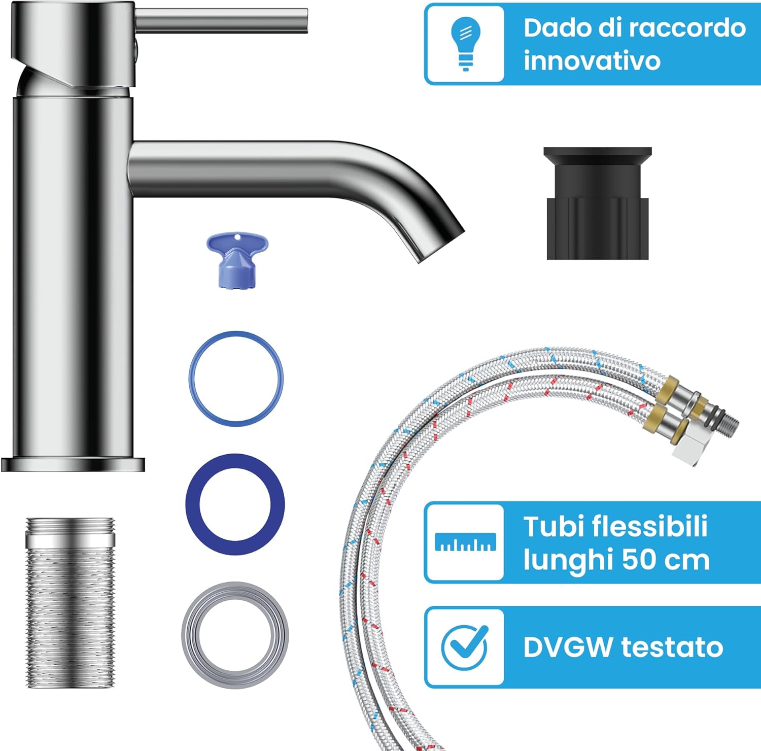 Bächlein Rubinetto Bagno Susara Cromato - immagine 6