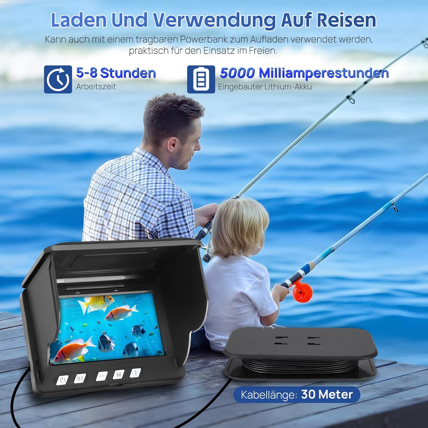 Fishfinder - Telecamera Subacquea per Pesca con Visione Notturna - immagine 2