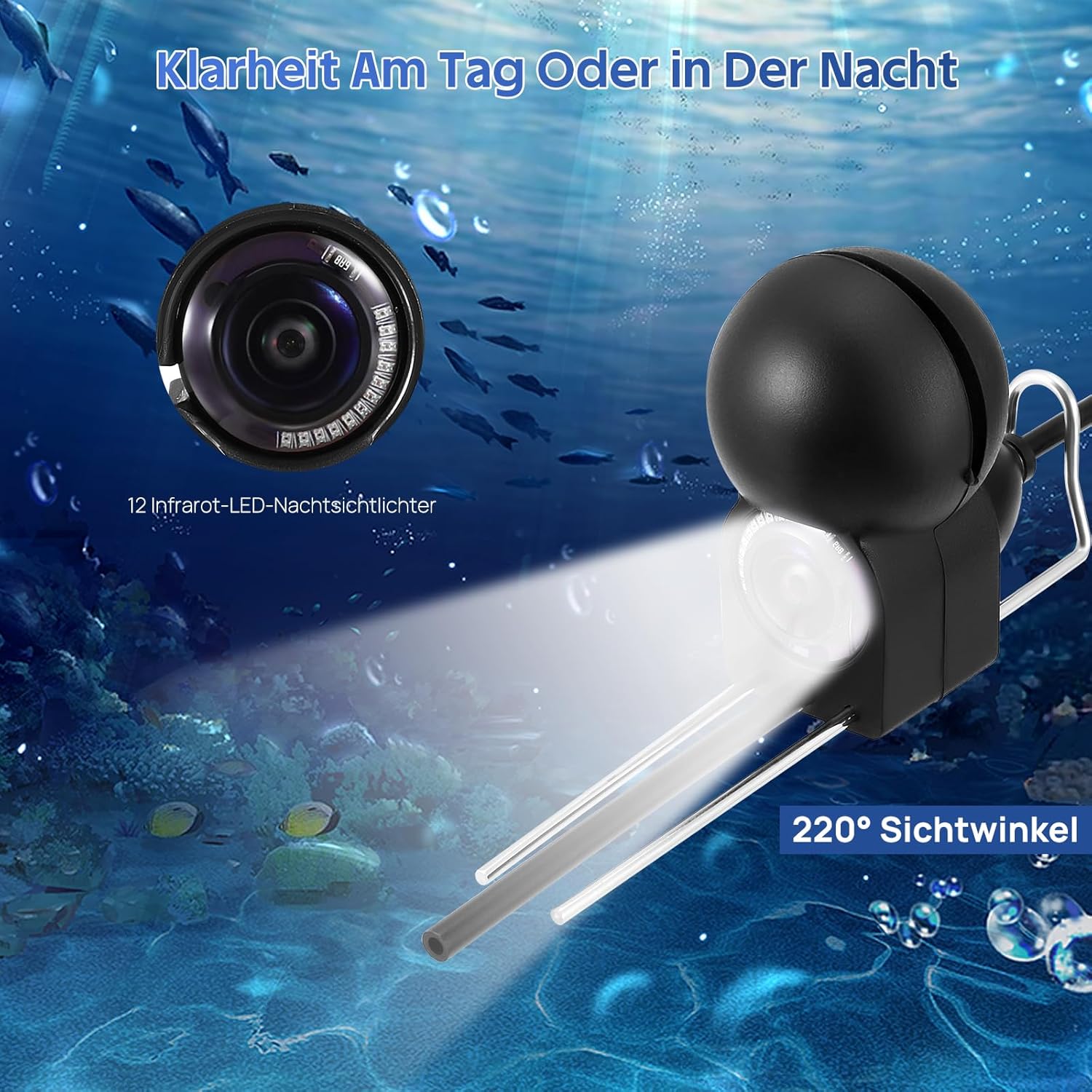 Fishfinder - Telecamera Subacquea per Pesca con Visione Notturna - immagine 4