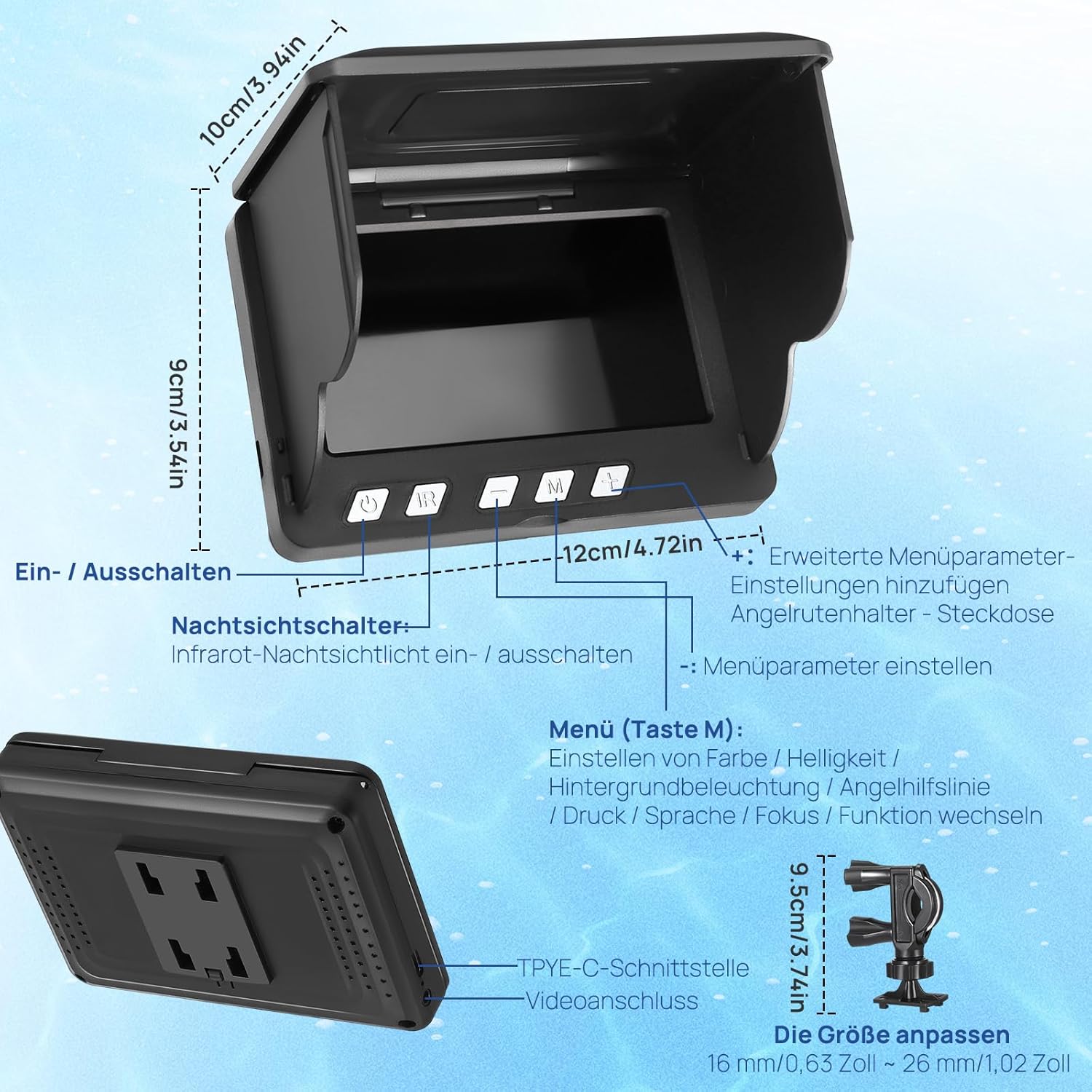 Fishfinder - Telecamera Subacquea per Pesca con Visione Notturna - immagine 7