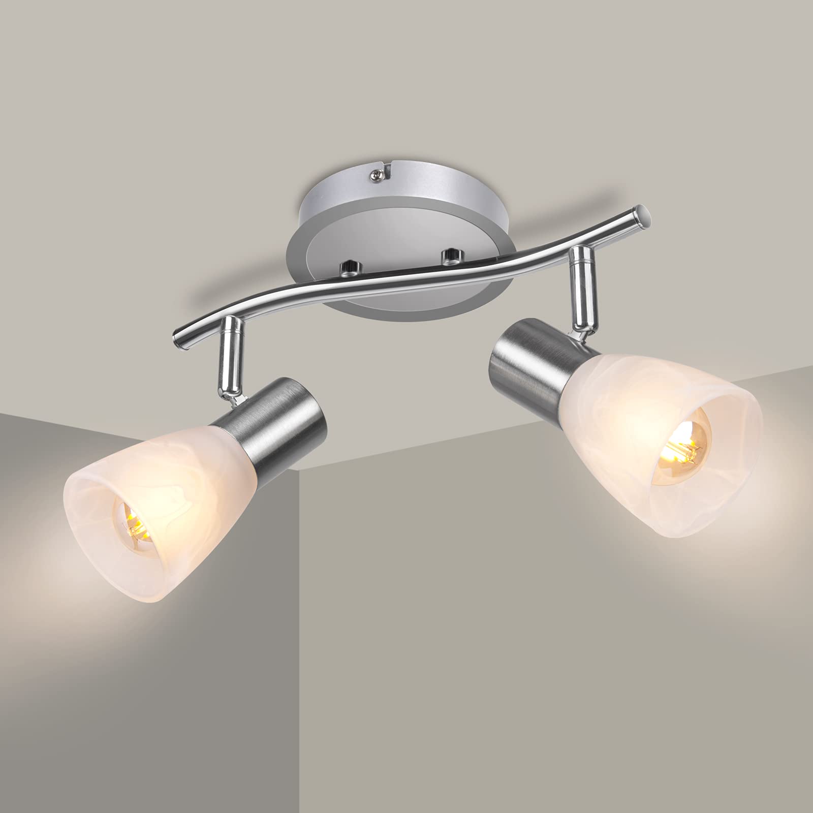 Unikcst Plafoniera LED 2 Faretti Orientabili